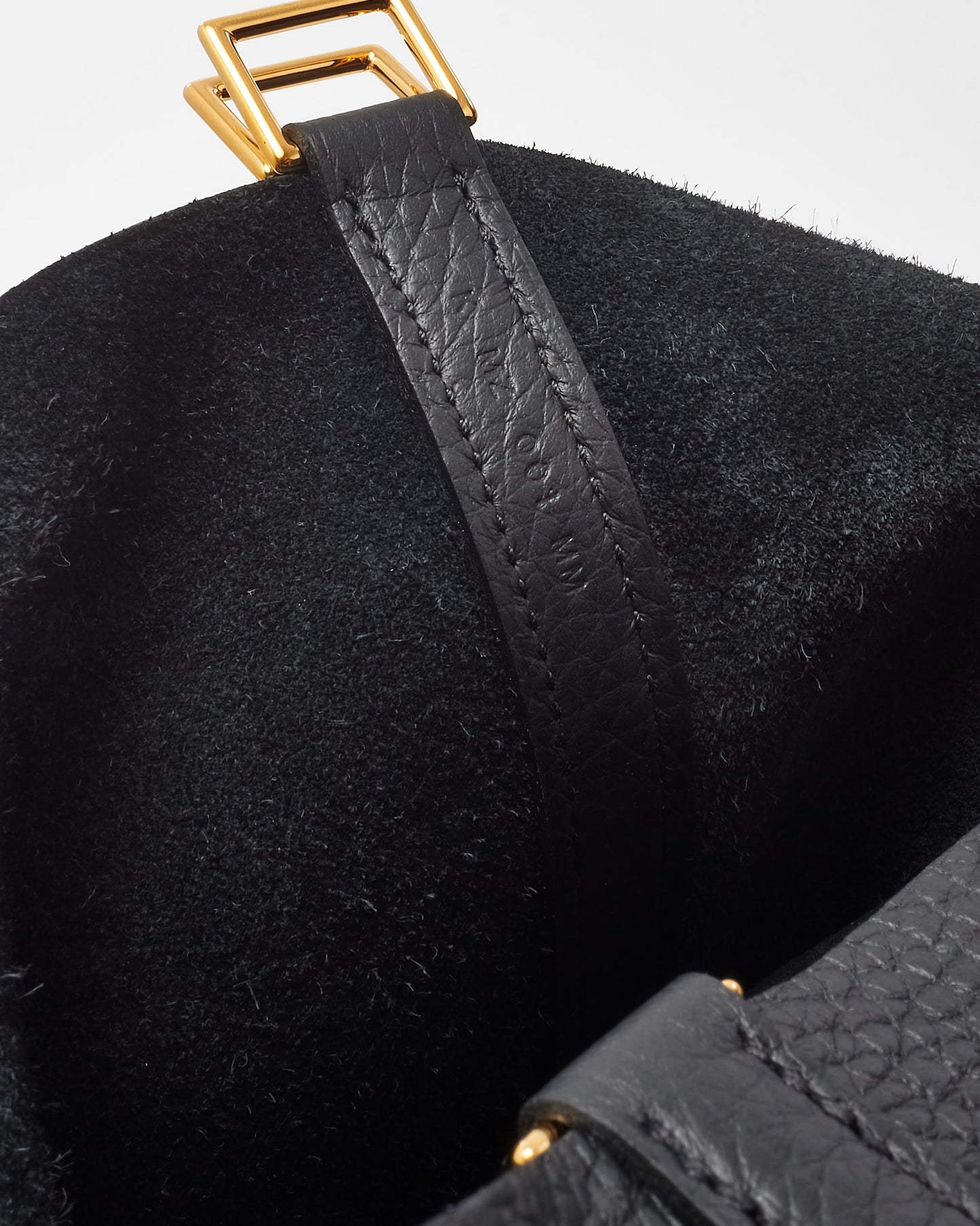 Hermès Black Clemence Leather Picotin 18 Bag GHW