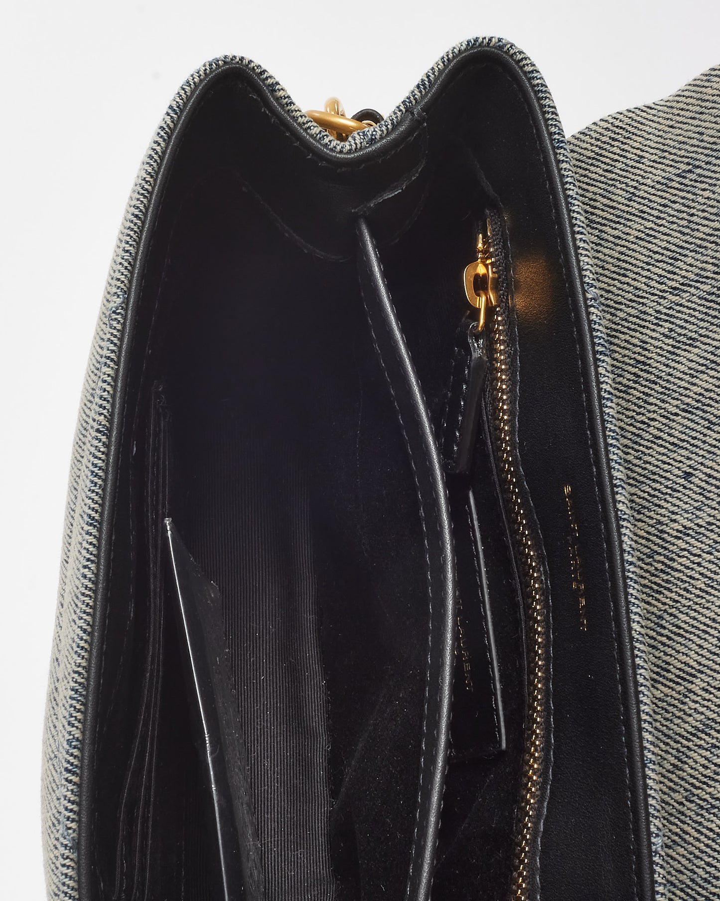 Saint Laurent Light Azure Blue Denim Toy LouLou Crossbody Bag GHW