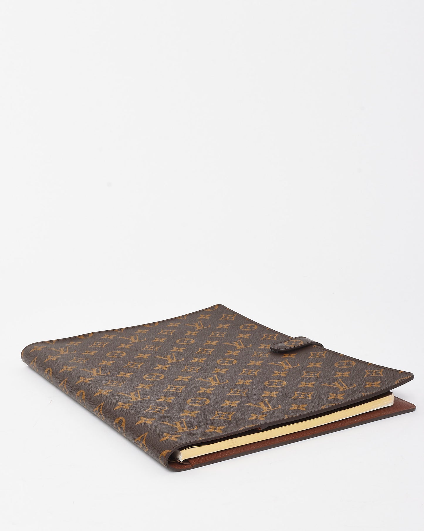 Louis Vuitton Monogram Canvas Large Desk A4 Bloc Agenda/Notebook Cover with Pen