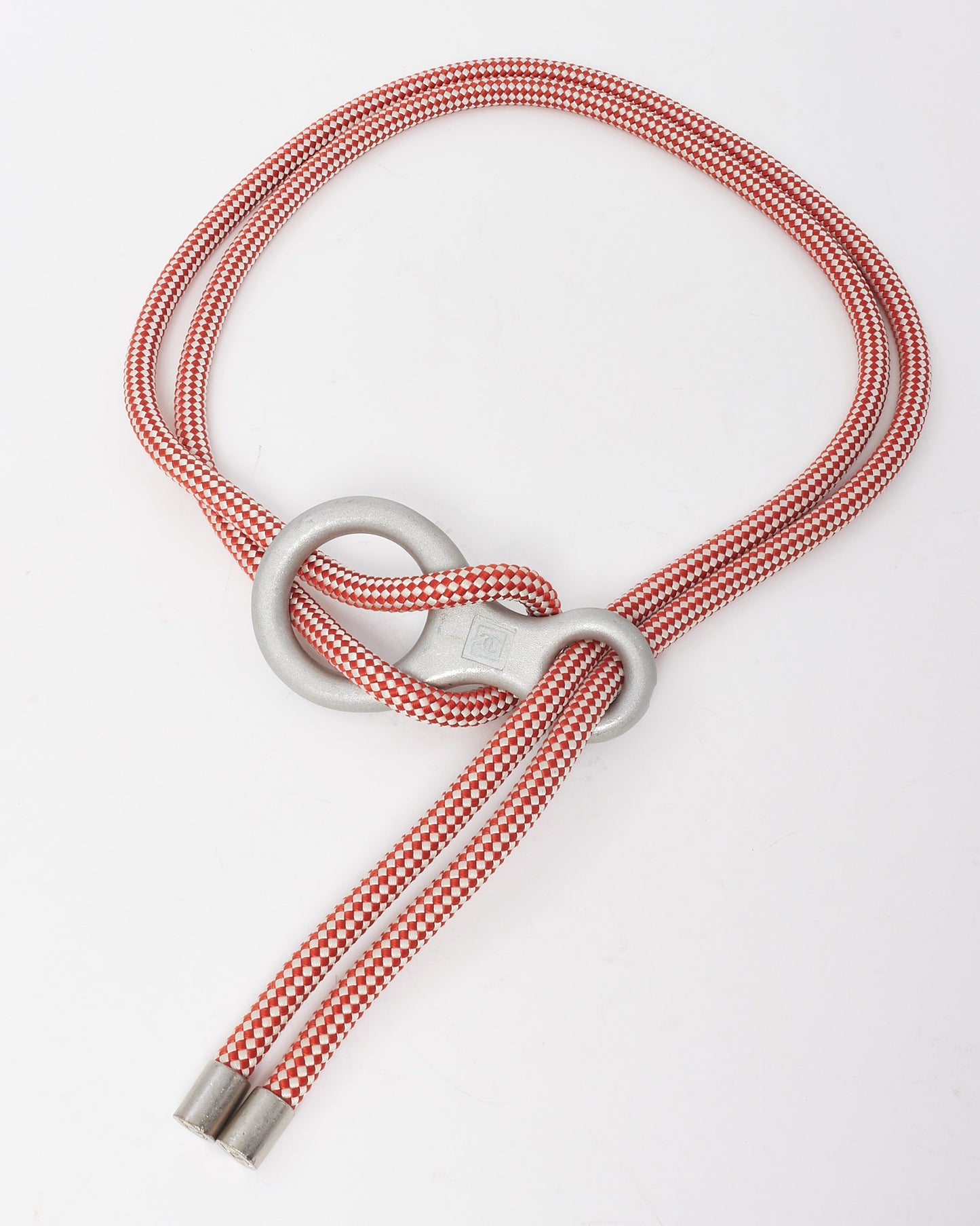 Chanel 01A Red and White Rope Climbing Buckle Belt - M