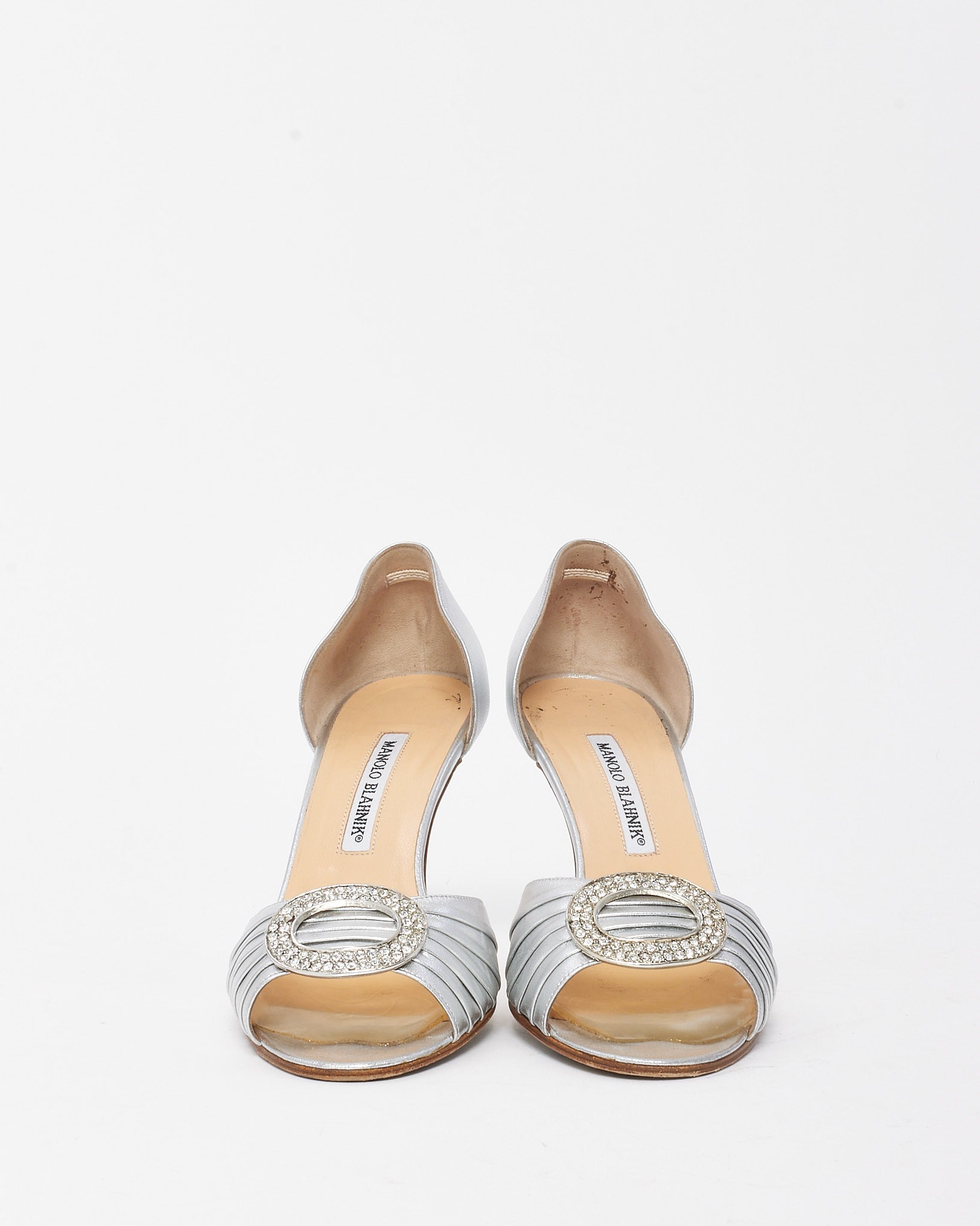 Buy Manolo Blahnik Vintage Metallic Silver Sedaraby d'Orsay Pumps