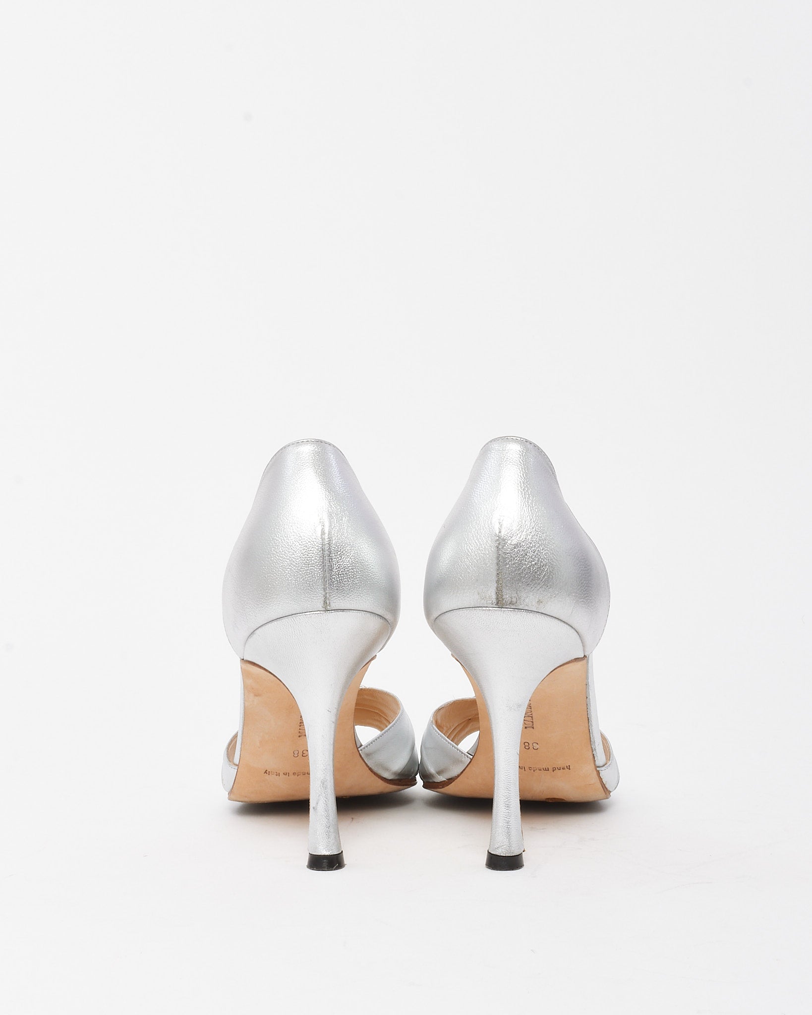 Buy Manolo Blahnik Vintage Metallic Silver Sedaraby d'Orsay Pumps