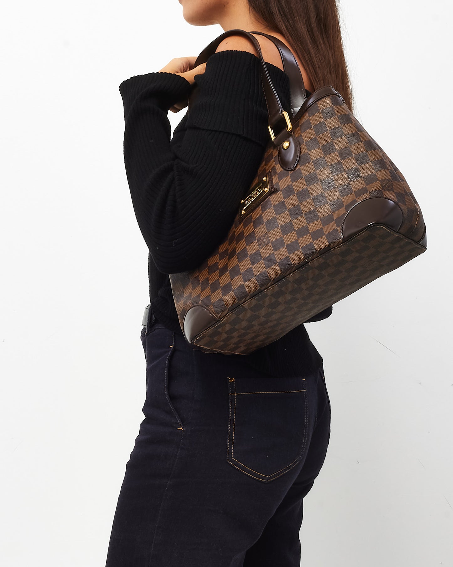 Louis Vuitton Damier Ebene Coated Canvas Hampstead PM Shoulder Bag