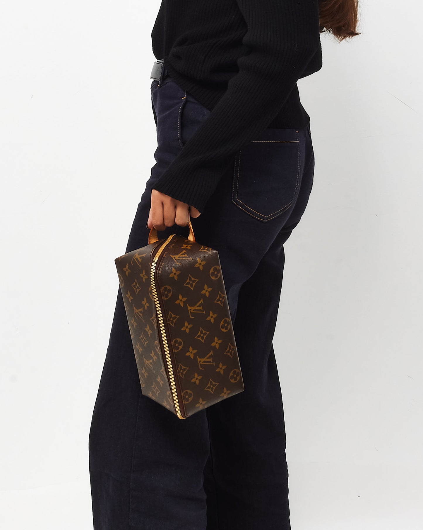 Louis Vuitton Vintage Monogram Canvas Shoe Care Kit Toiletry Pouch