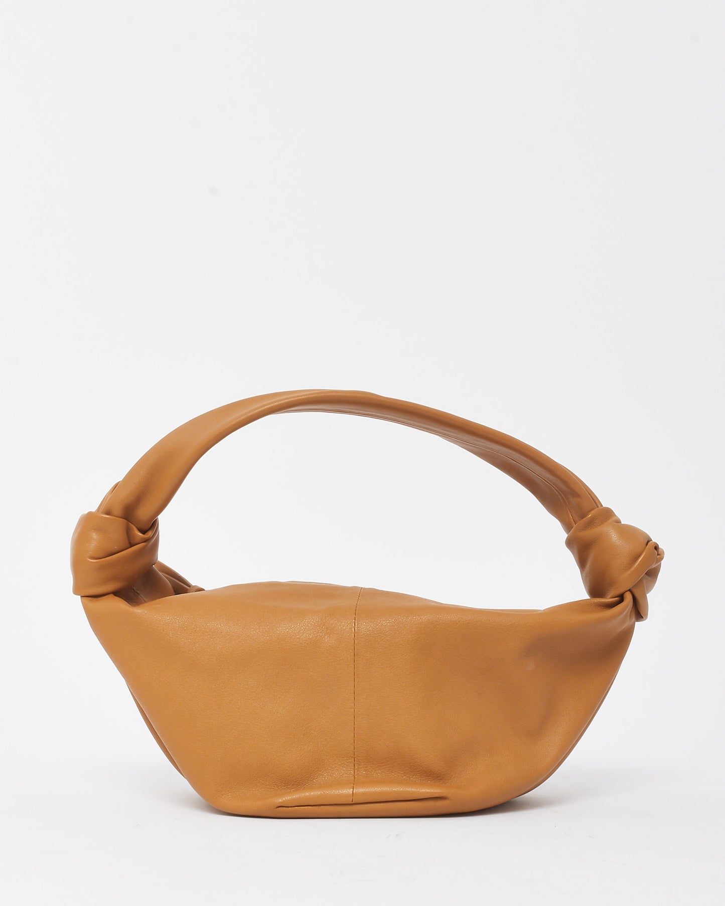 Bottega Veneta Tan Leather The Teen Double Knot Top Handle Bag