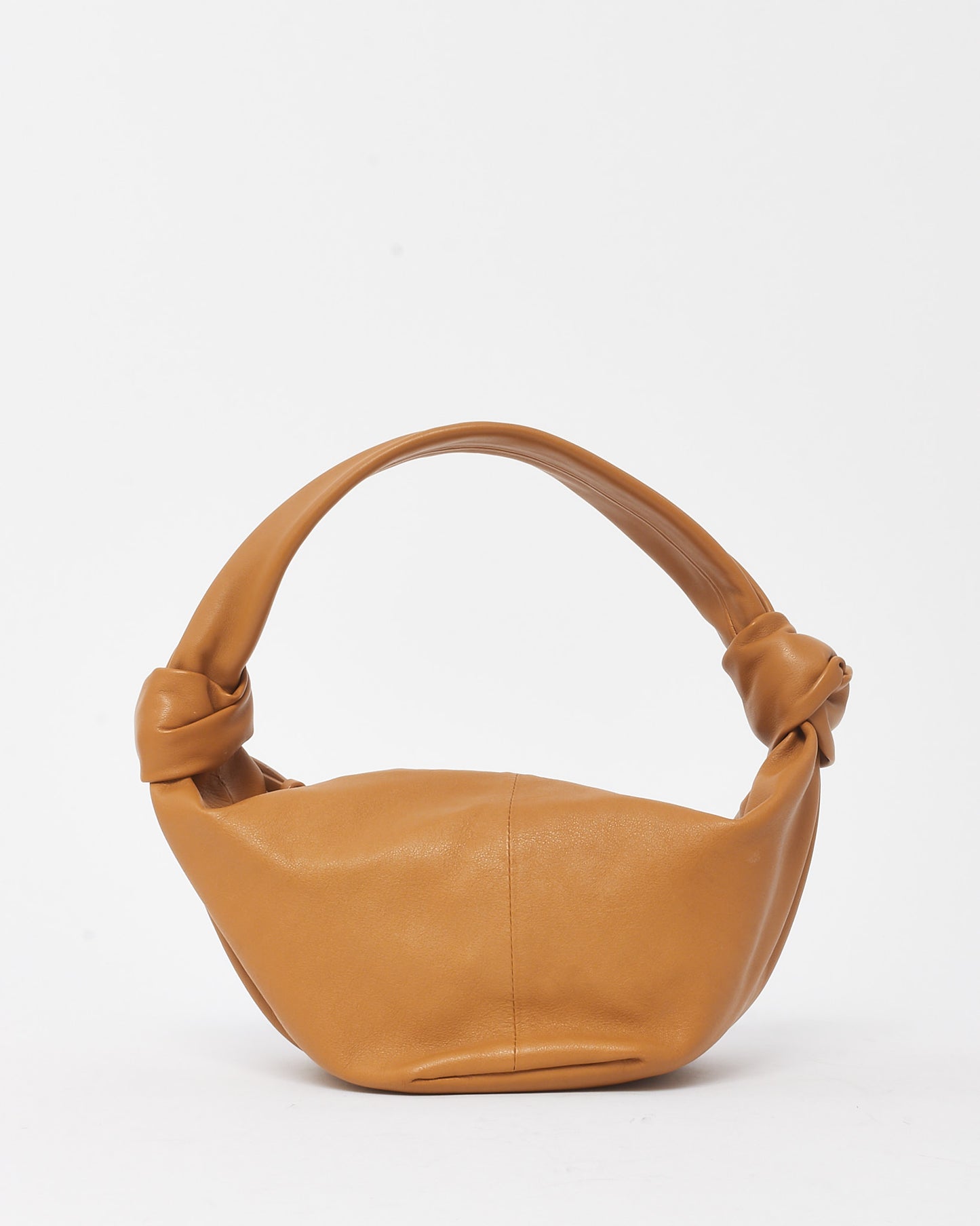 Bottega Veneta Tan Leather The Teen Double Knot Top Handle Bag