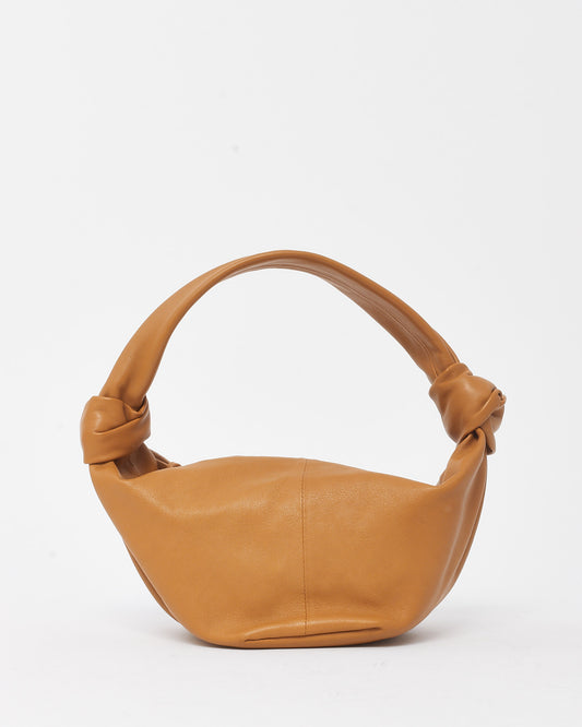 Bottega Veneta Tan Leather The Teen Double Knot Top Handle Bag