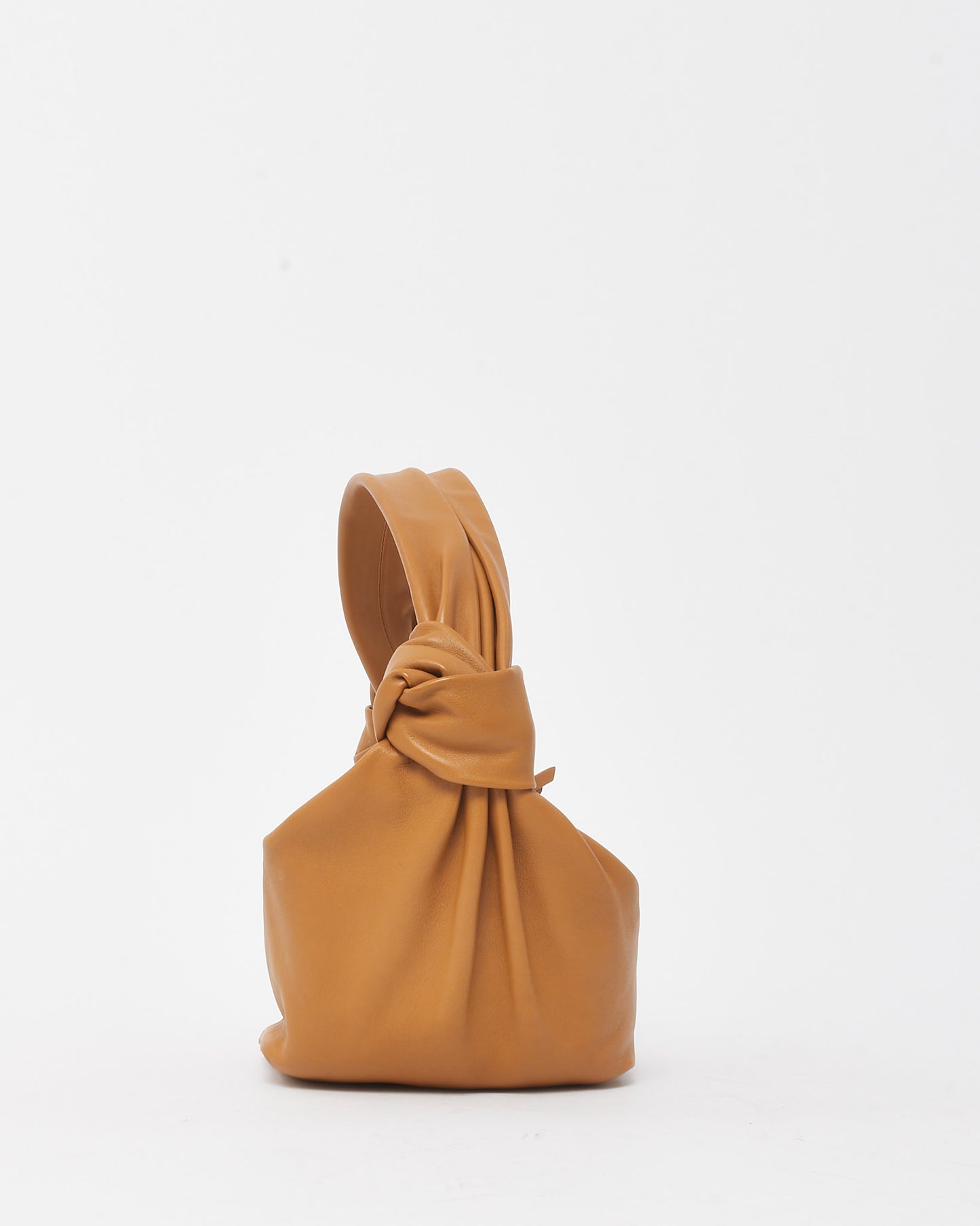 Bottega Veneta Tan Leather The Teen Double Knot Top Handle Bag