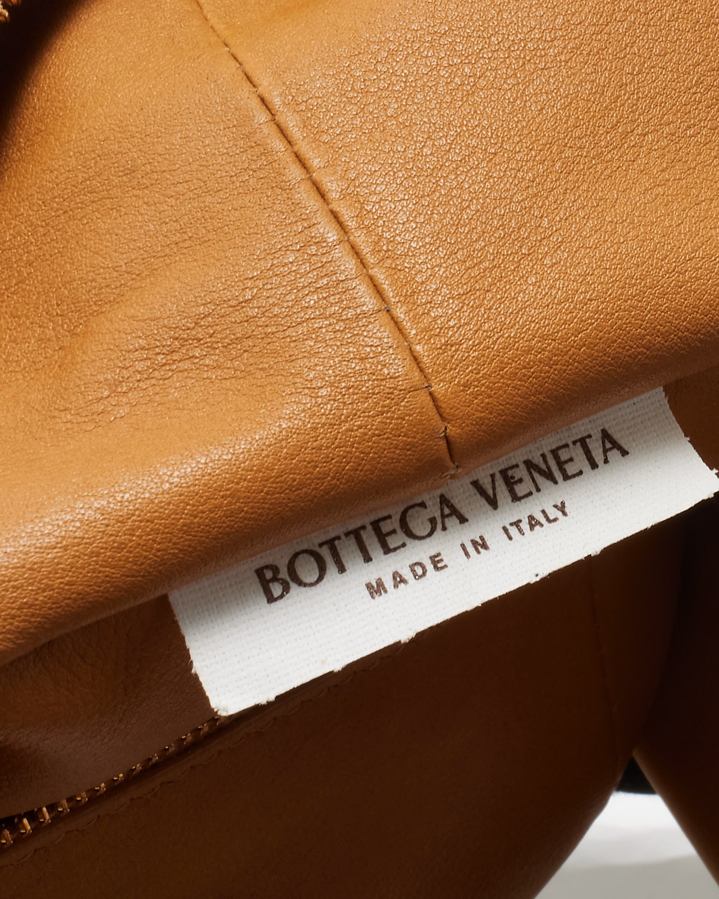 Bottega Veneta Tan Leather The Teen Double Knot Top Handle Bag