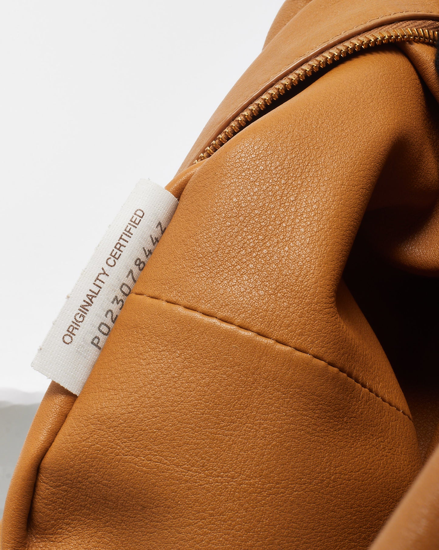 Bottega Veneta Tan Leather The Teen Double Knot Top Handle Bag