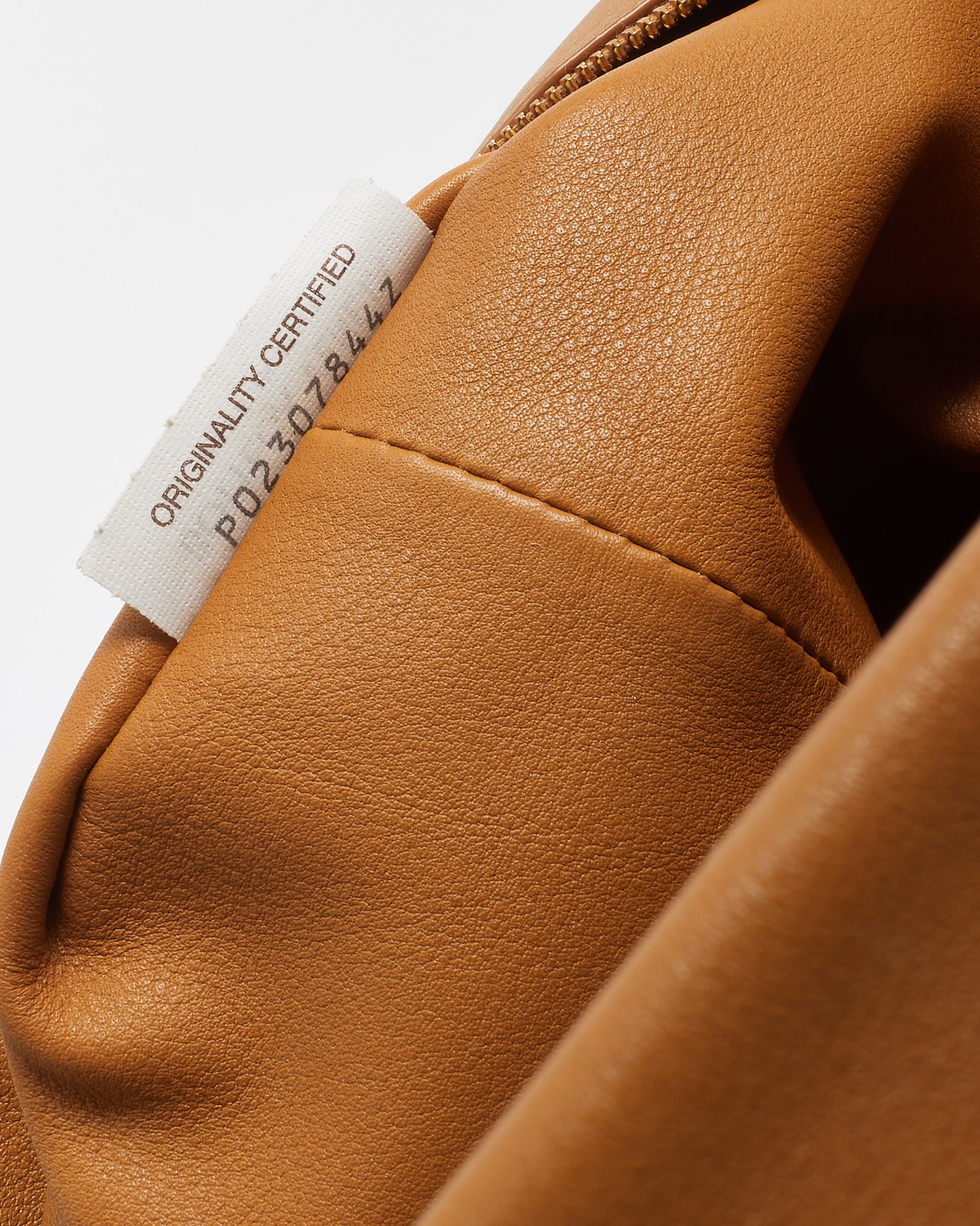 Bottega Veneta Tan Leather The Teen Double Knot Top Handle Bag