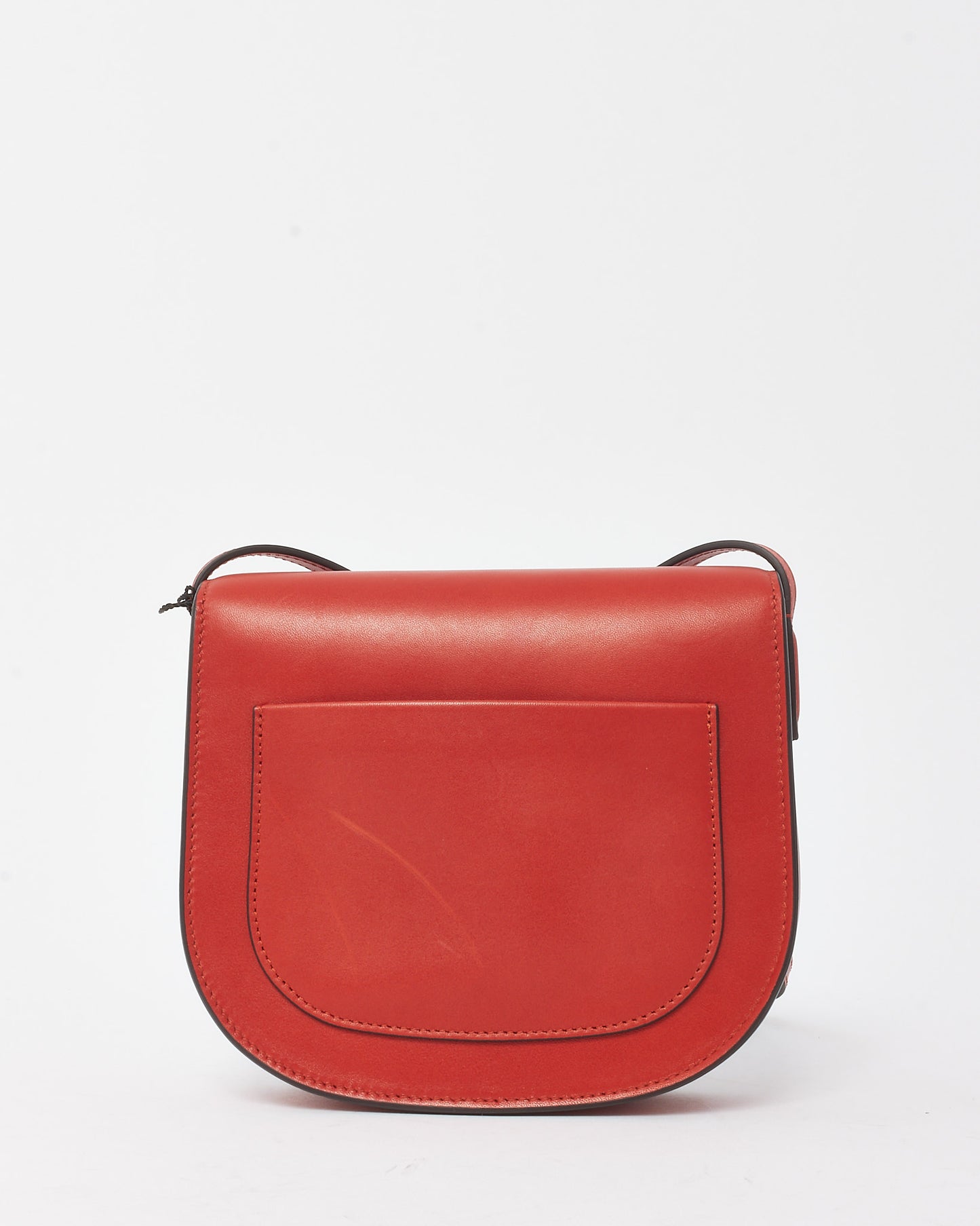 Celine Red Smooth Calfskin Leather Small Trotteur Crossbody Bag