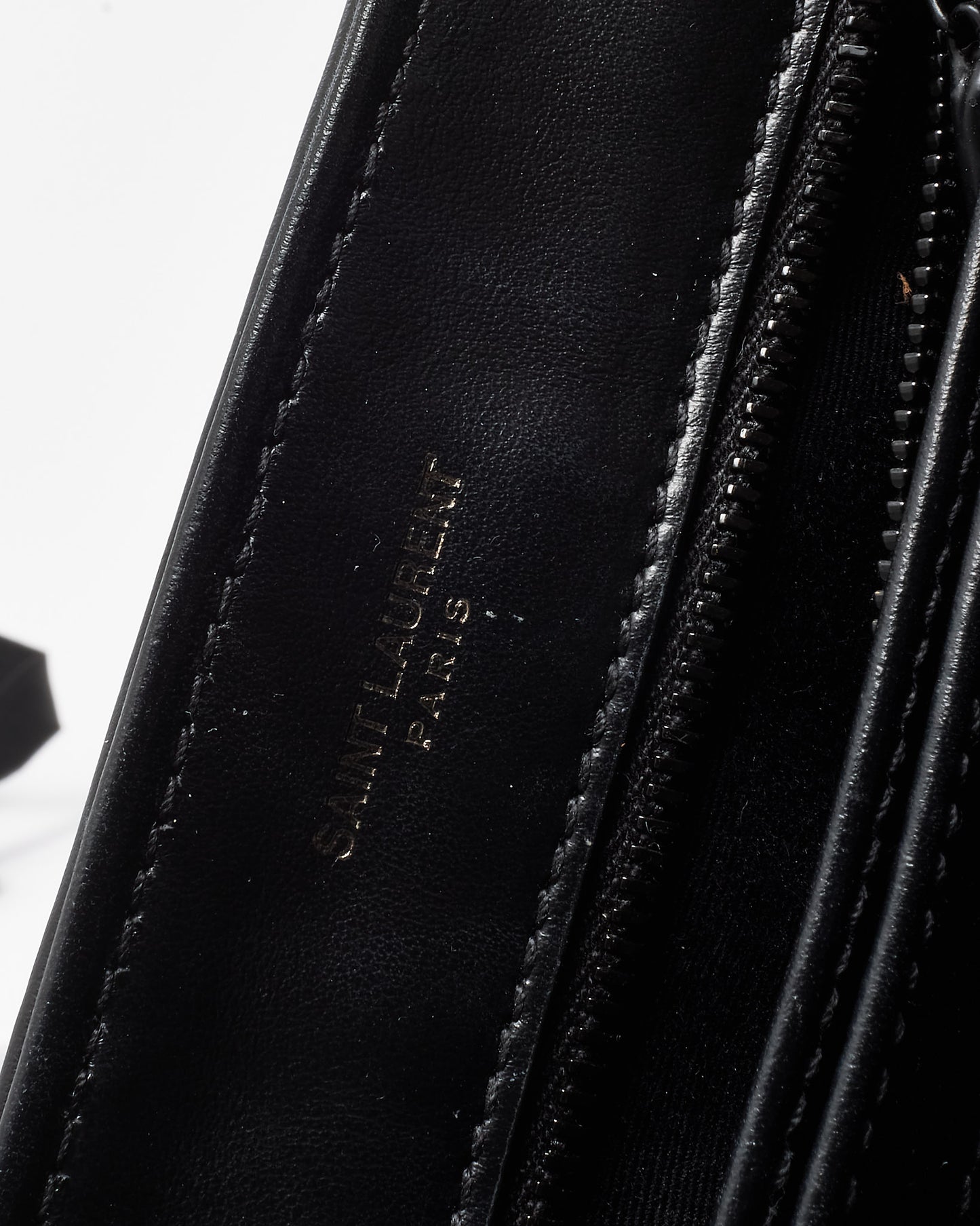 Saint Laurent Black Chevron Quilted Leather Toy Loulou Crossbody Bag BHW