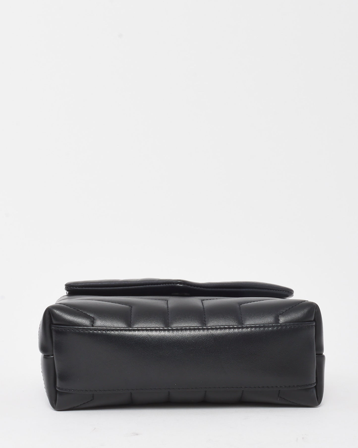 Saint Laurent Black Chevron Quilted Leather Toy Loulou Crossbody Bag BHW