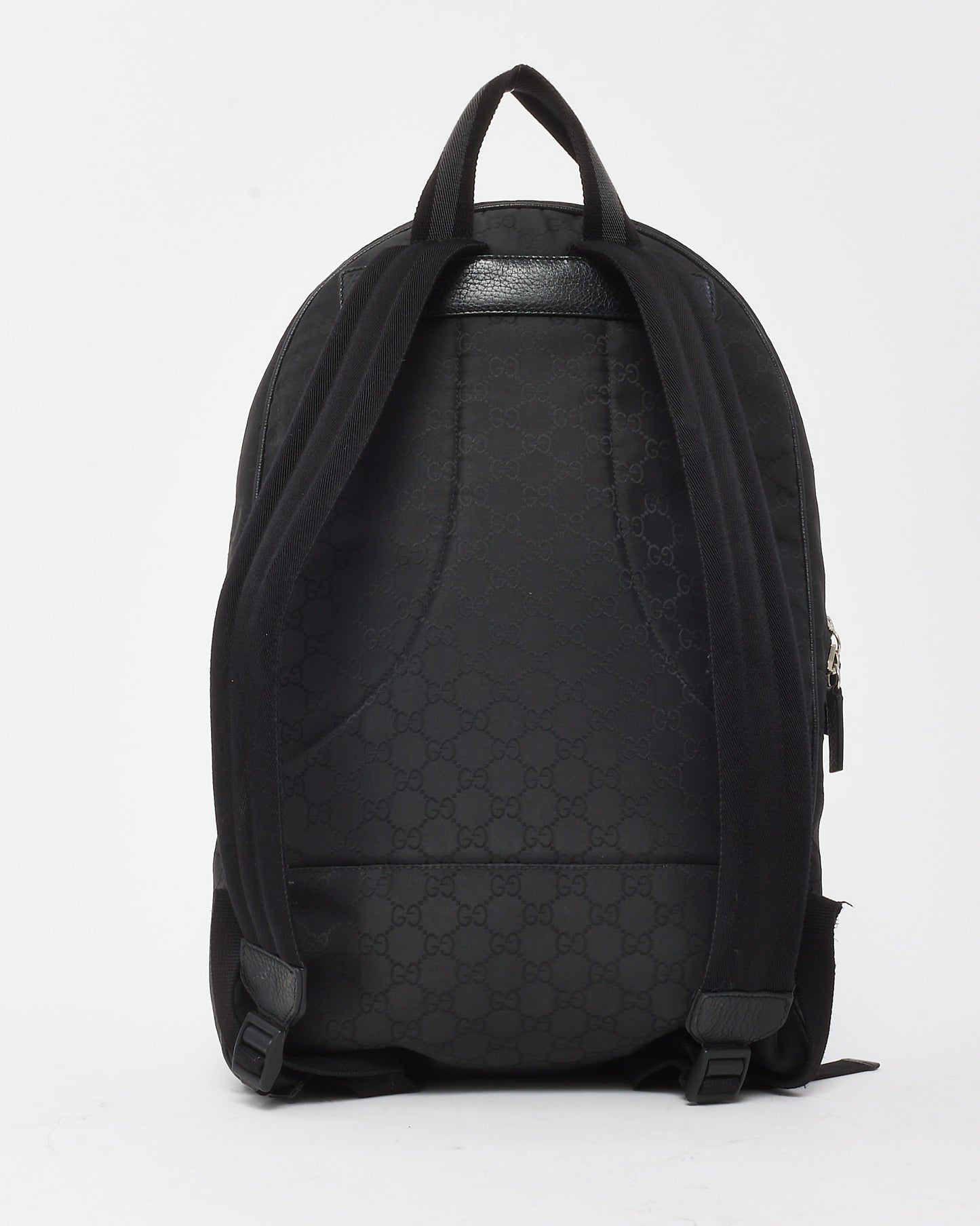 Gucci Black GG Monogram Nylon Slim Backpack