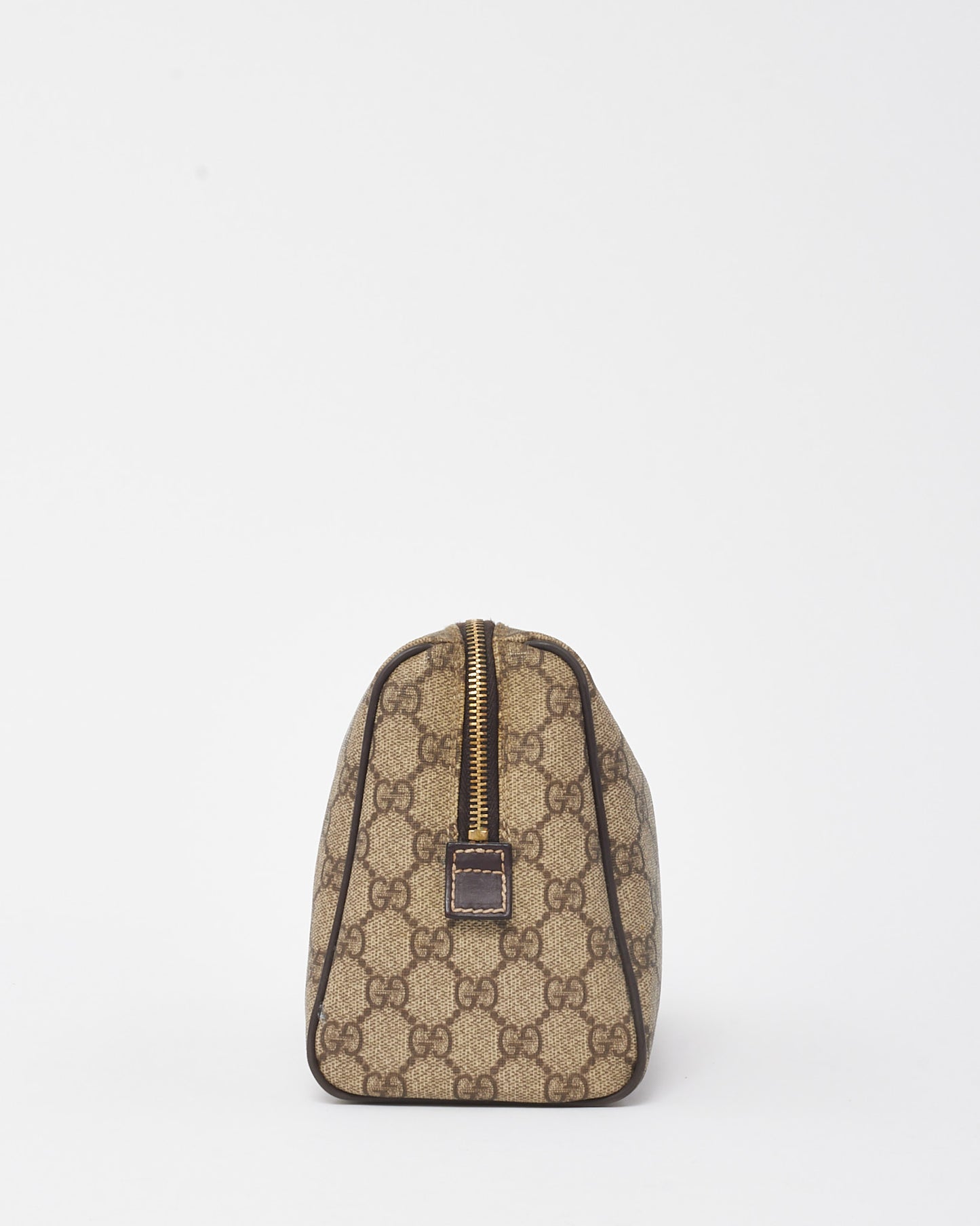 Gucci Beige and Brown GG Supreme Monogram Coated Canvas 26cm Large Toiletry Pouch