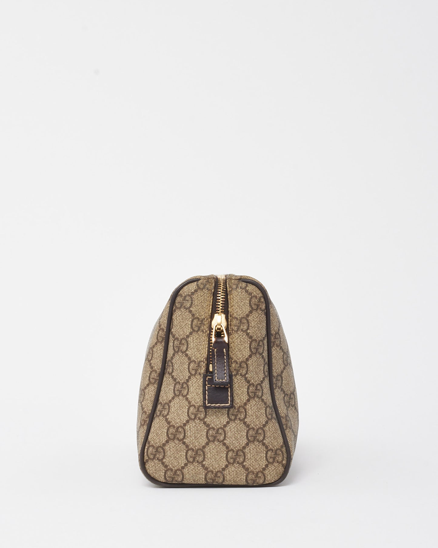 Gucci Beige and Brown GG Supreme Monogram Coated Canvas 26cm Large Toiletry Pouch