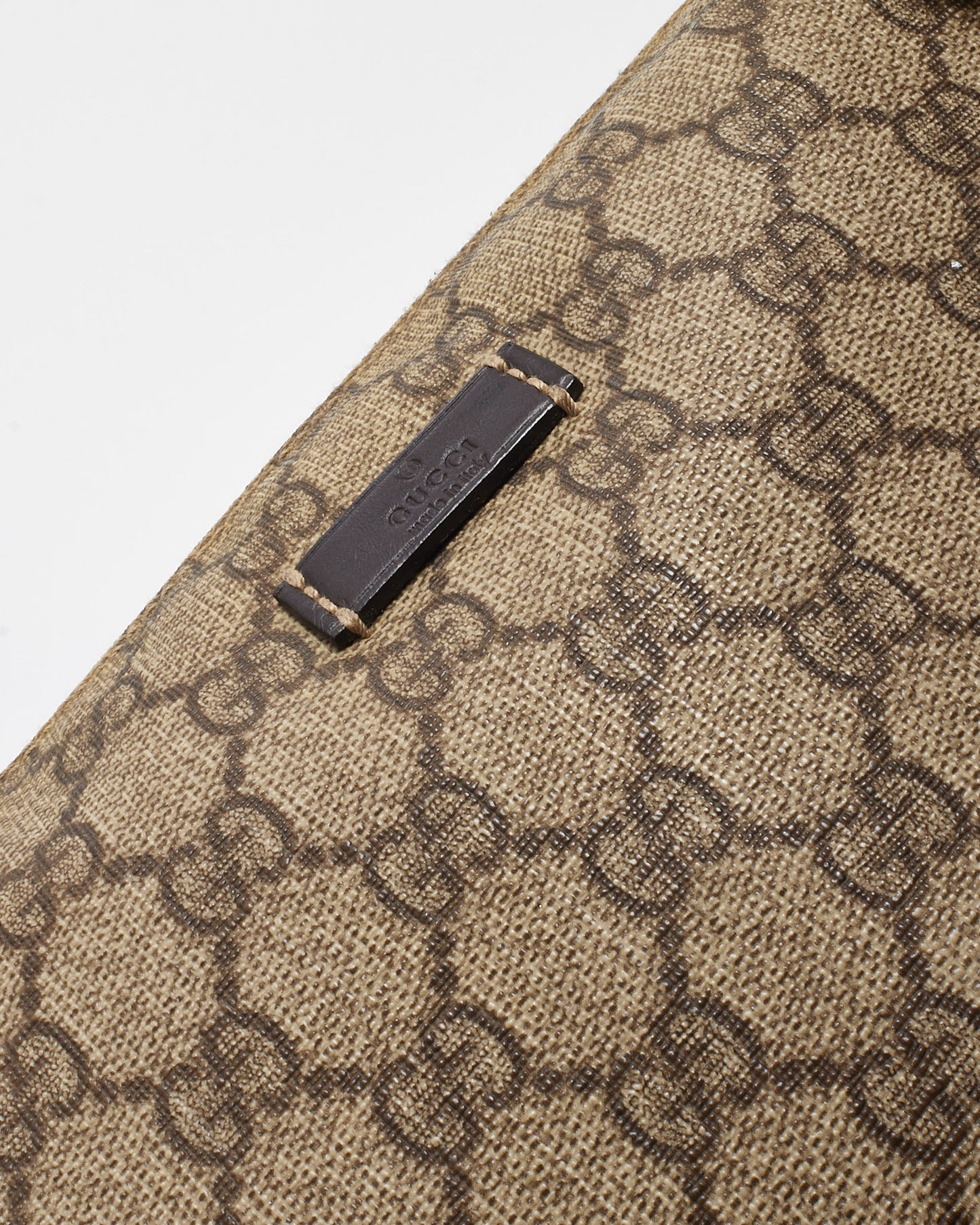 Gucci Beige and Brown GG Supreme Monogram Coated Canvas 26cm Large Toiletry Pouch