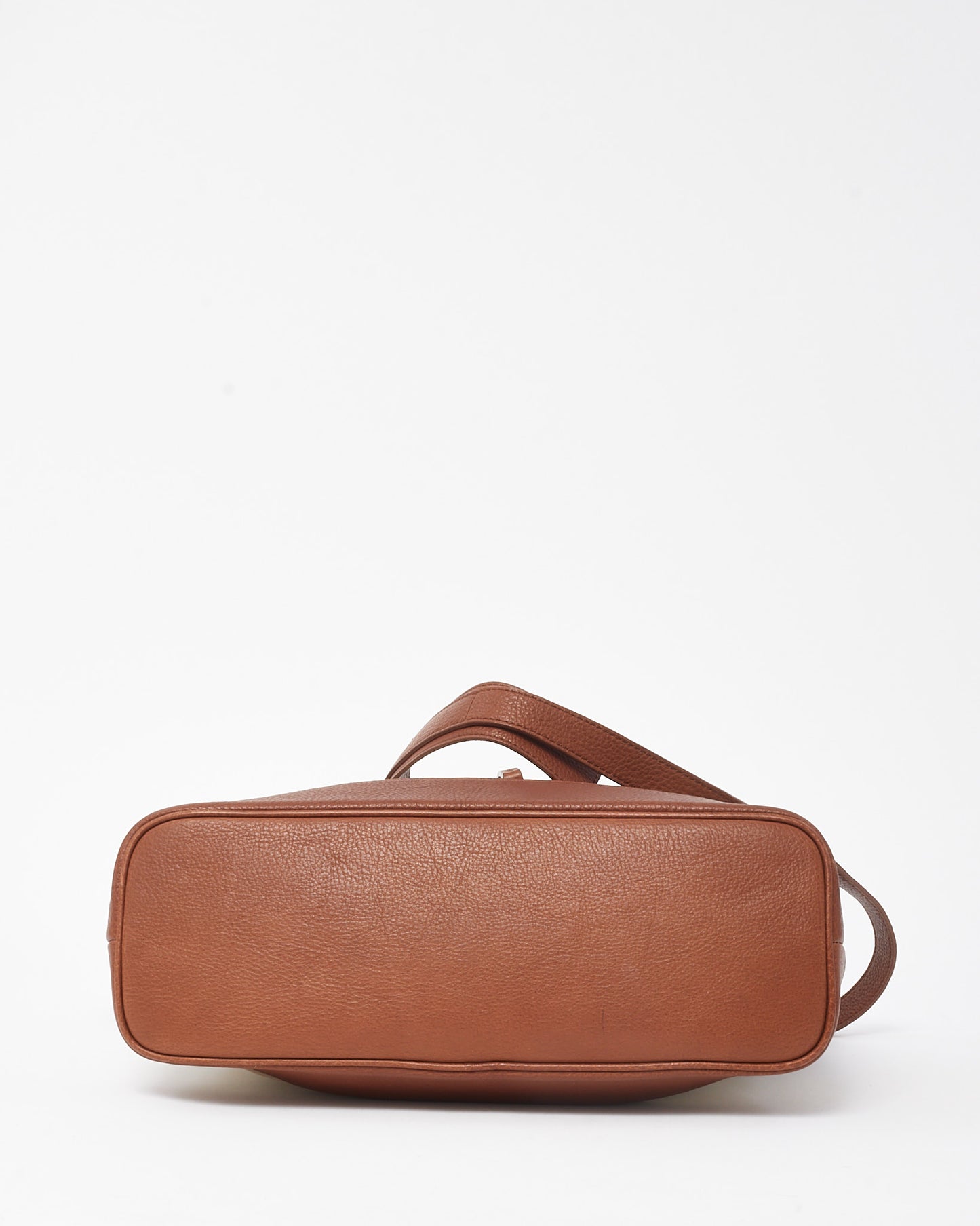 Burberry Tan Leather and Beige Canvas Logo XL Bucket Bag