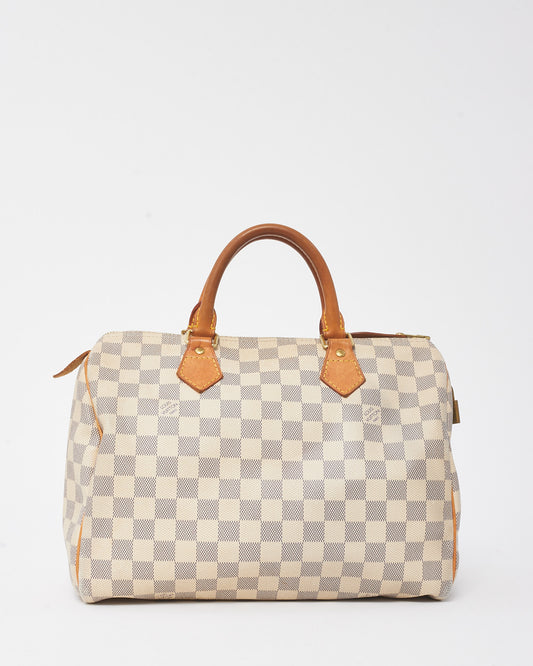 Louis Vuitton Damier Azur Coated Canvas Speedy 30 Bag