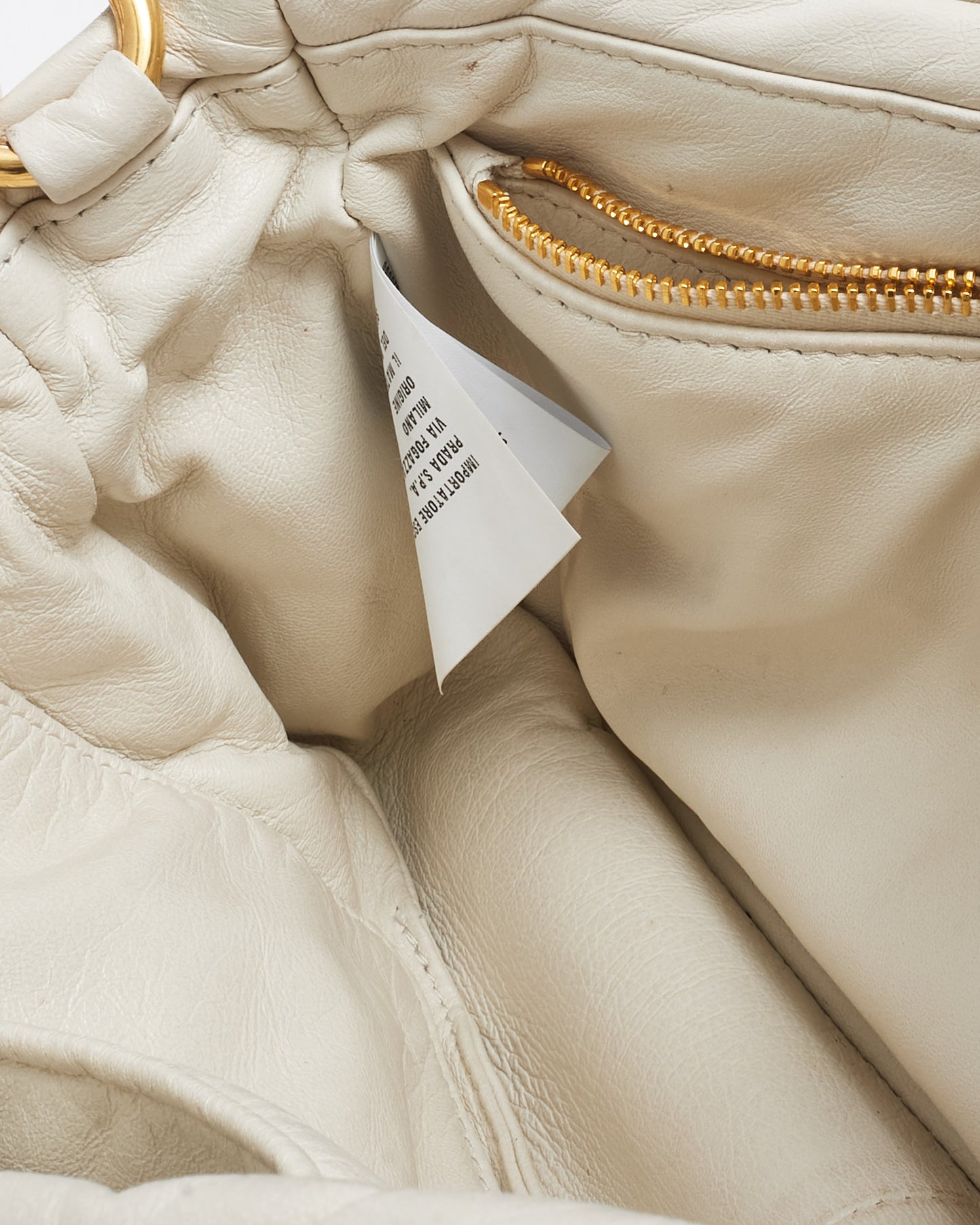 Prada White Nappa Leather System 2022 Flap Chain Shoulder Bag