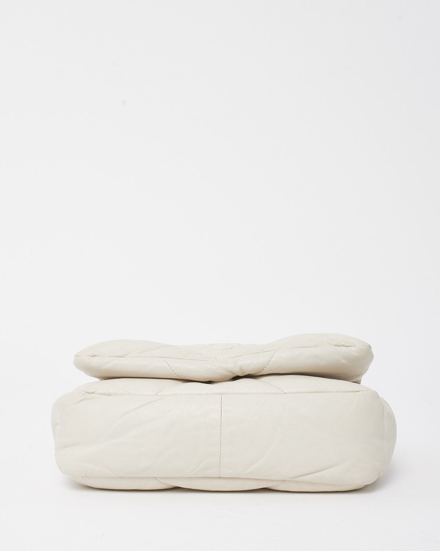 Prada White Nappa Leather System 2022 Flap Chain Shoulder Bag