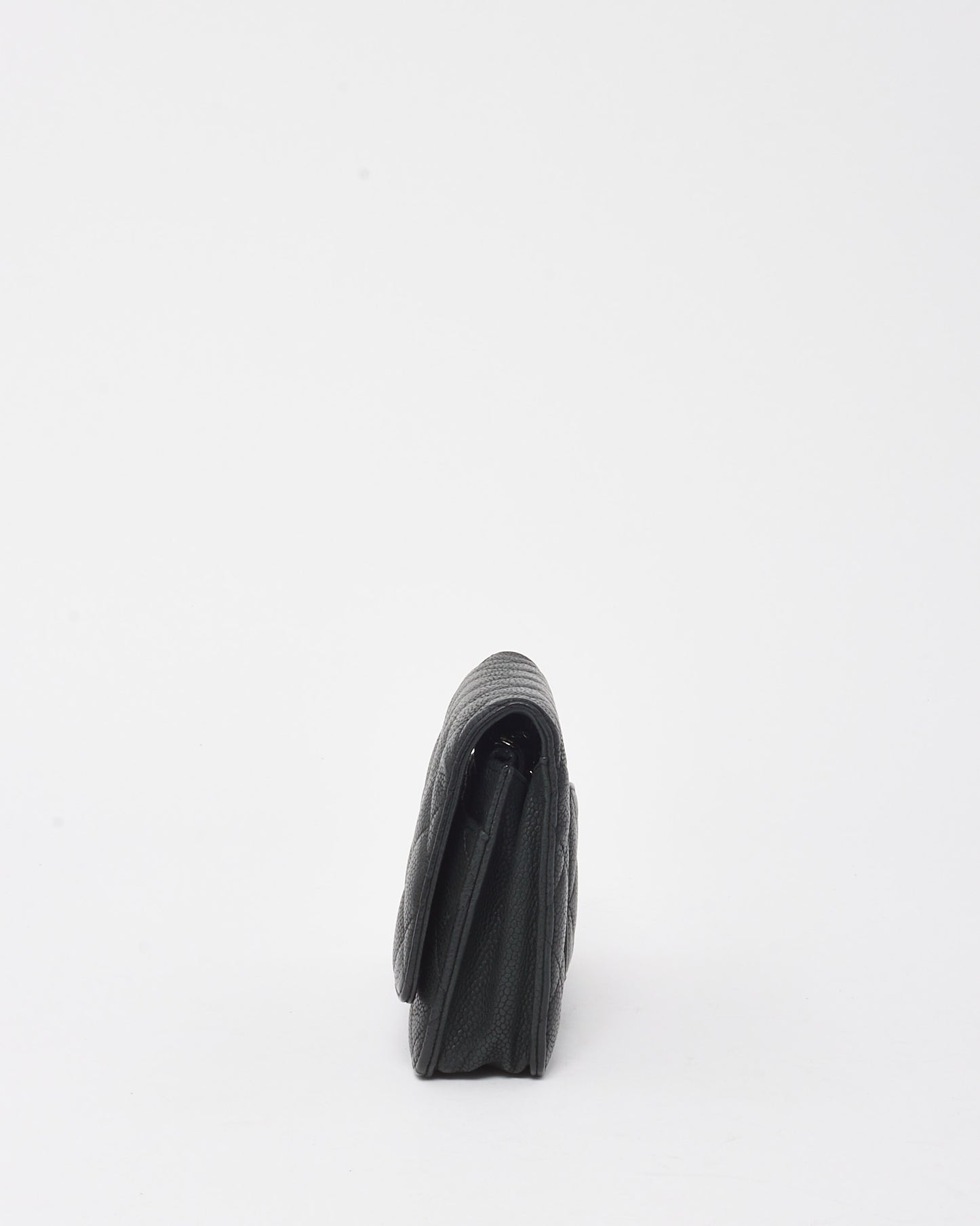 Chanel Black Quilted Caviar Leather WOC Wallet on Chain Crossbody Bag SHW