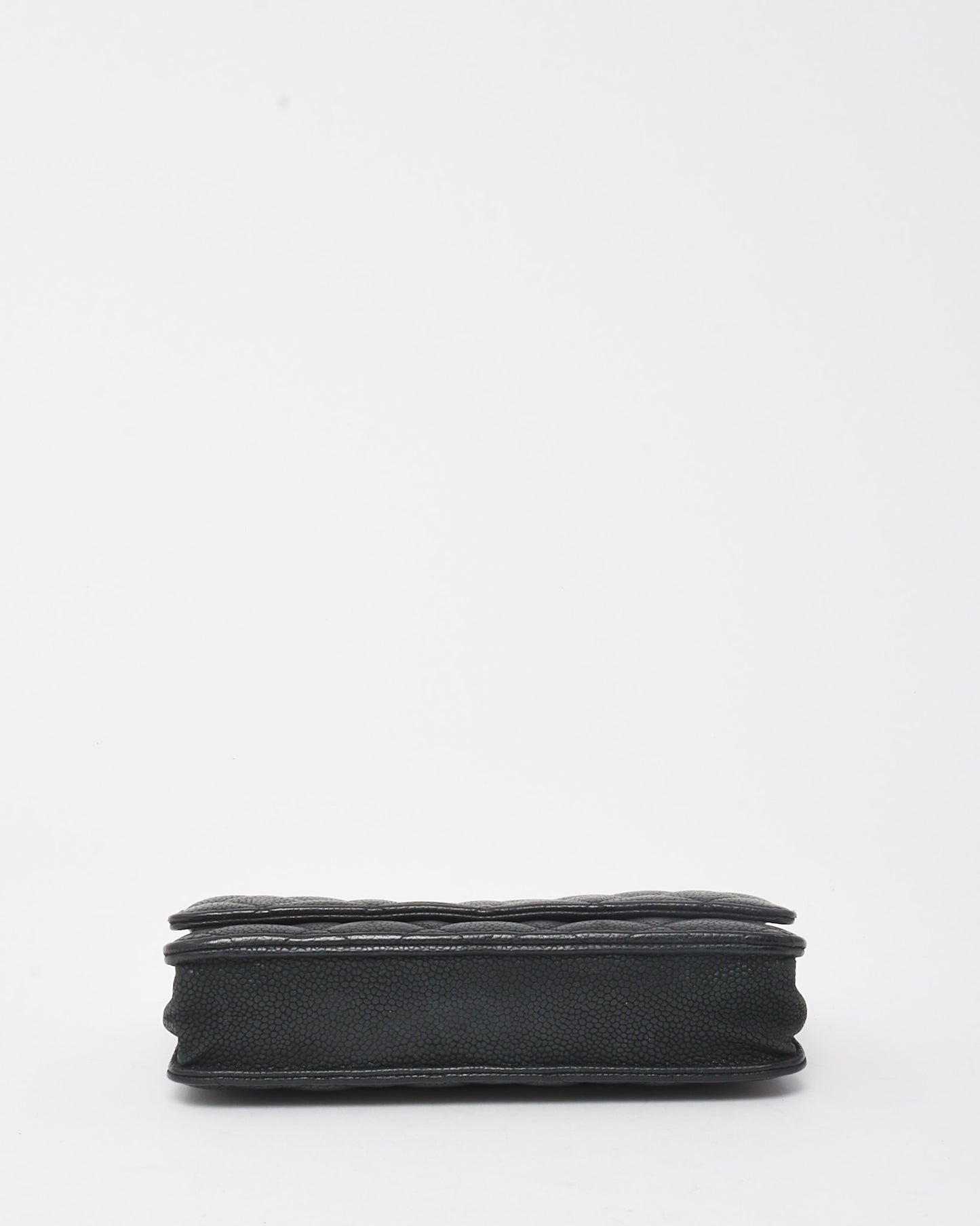 Chanel Black Quilted Caviar Leather WOC Wallet on Chain Crossbody Bag SHW