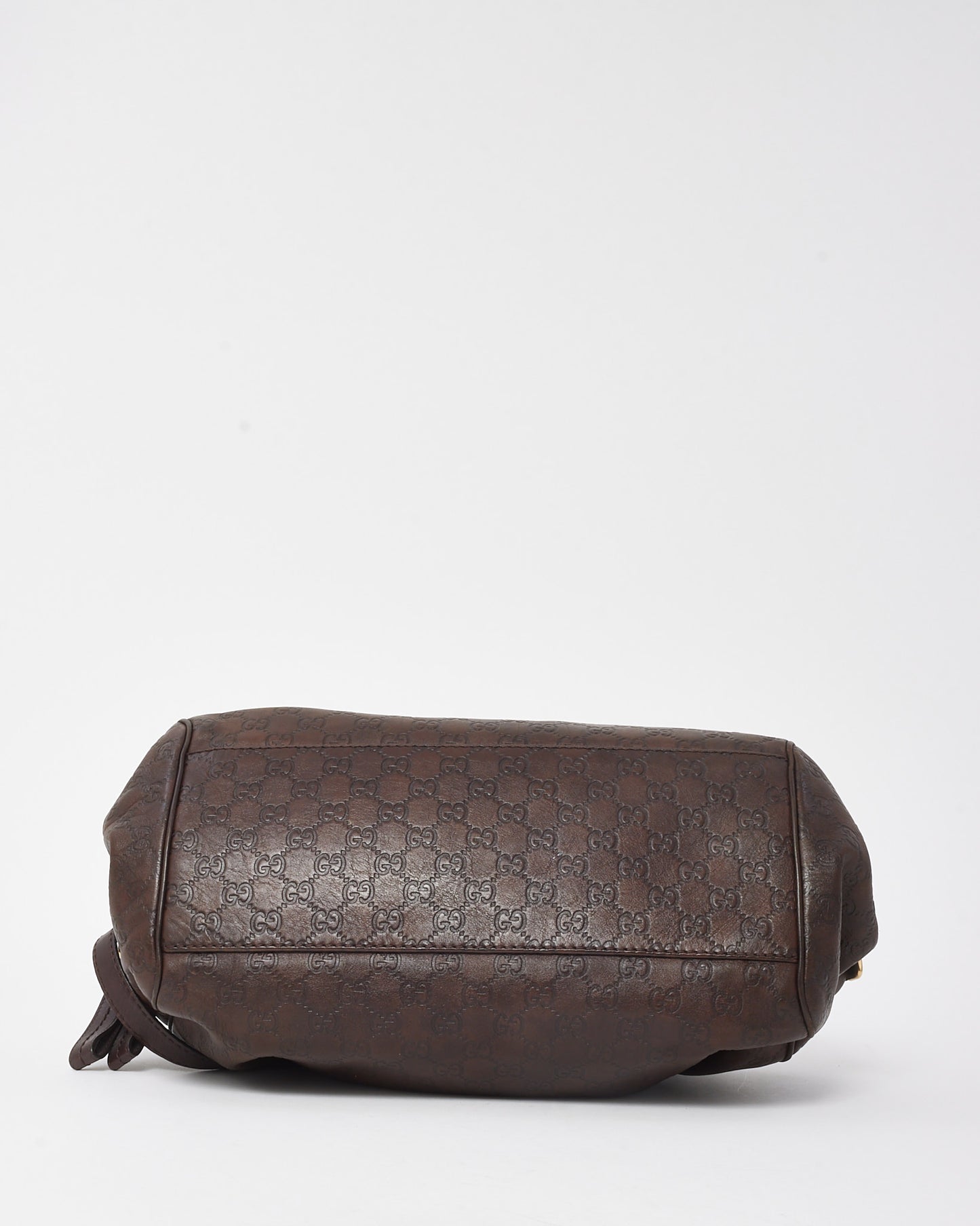 Gucci Brown Signature GG Monogram Leather Medium Sukey Boston Shoulder Bag