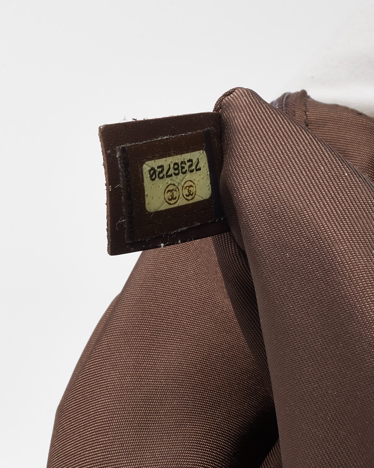 Chanel Brown CC Logo Travel Line Nylon Boston 2Way Duffle Bag