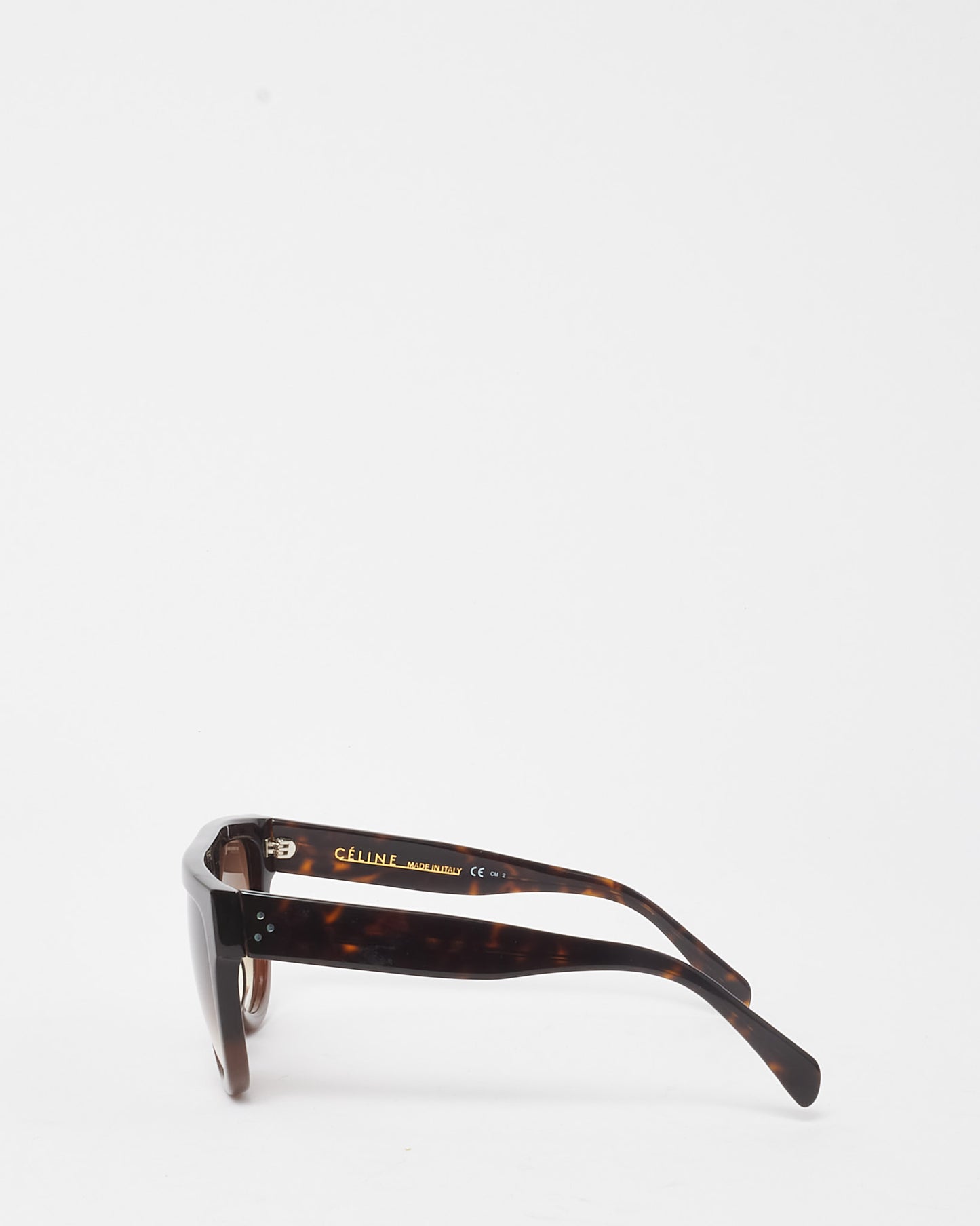 Celine Black and Brown Havana CL41026/S Shadow Flat Top Sunglasses