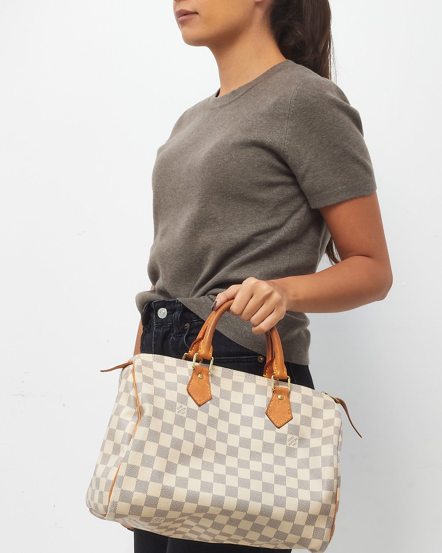 Louis Vuitton Damier Azur Coated Canvas Speedy 30 Bag