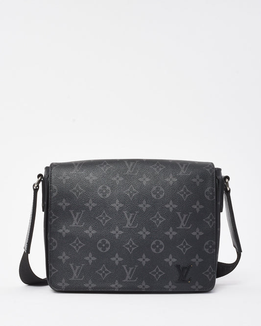 Louis Vuitton Black Monogram Coated Canvas Eclipse District PM Crossbody Bag