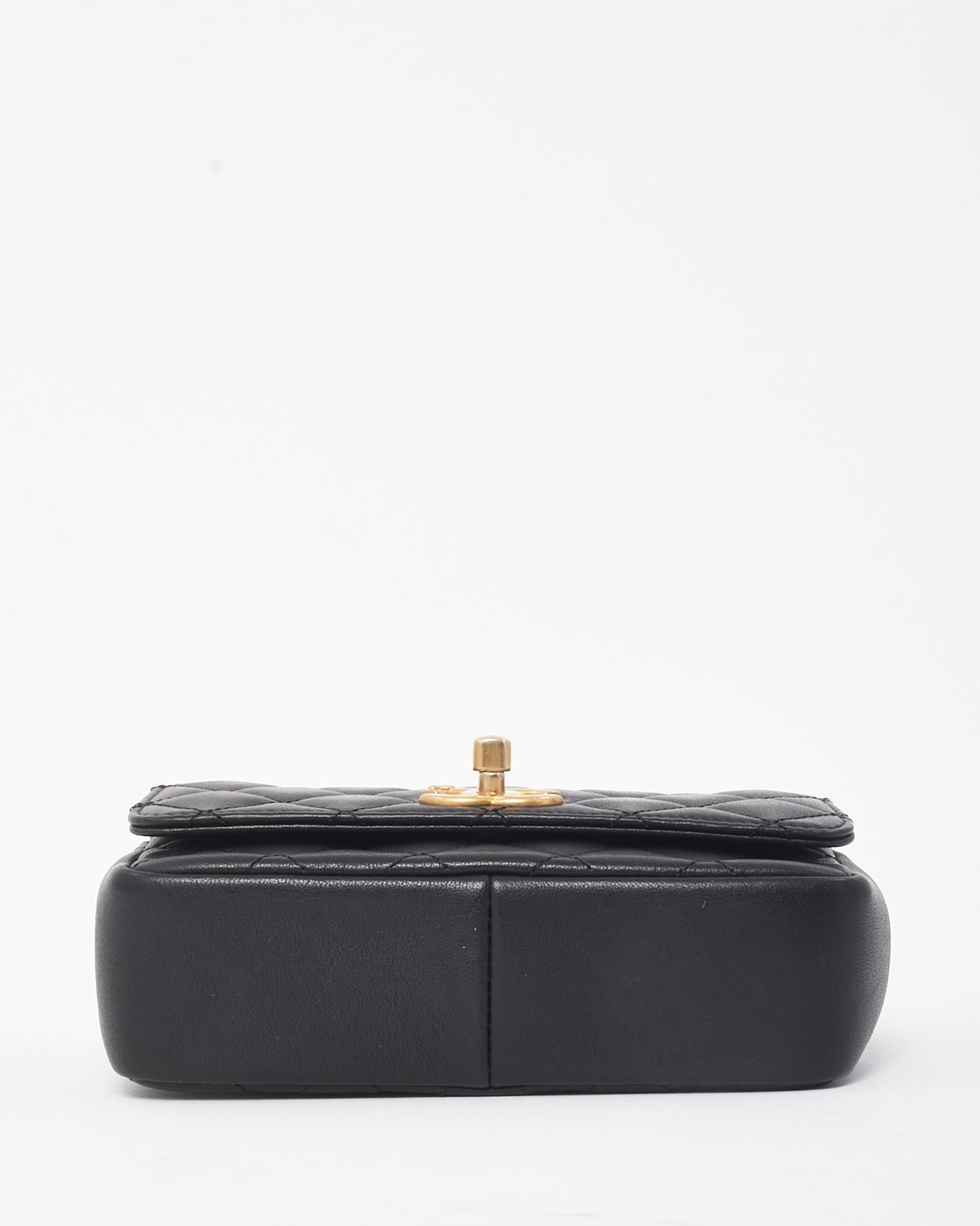 Chanel Black Quilted Lambskin Leather Private Affair Mini Camellia Flap Bag