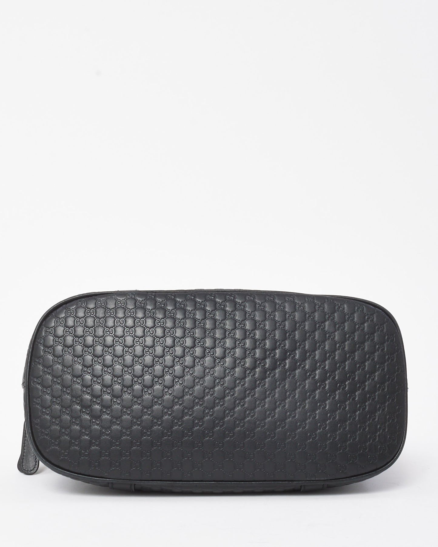 Gucci Black Monogram GG Microguccissima Leather Medium Dome 2Way Bag with Strap