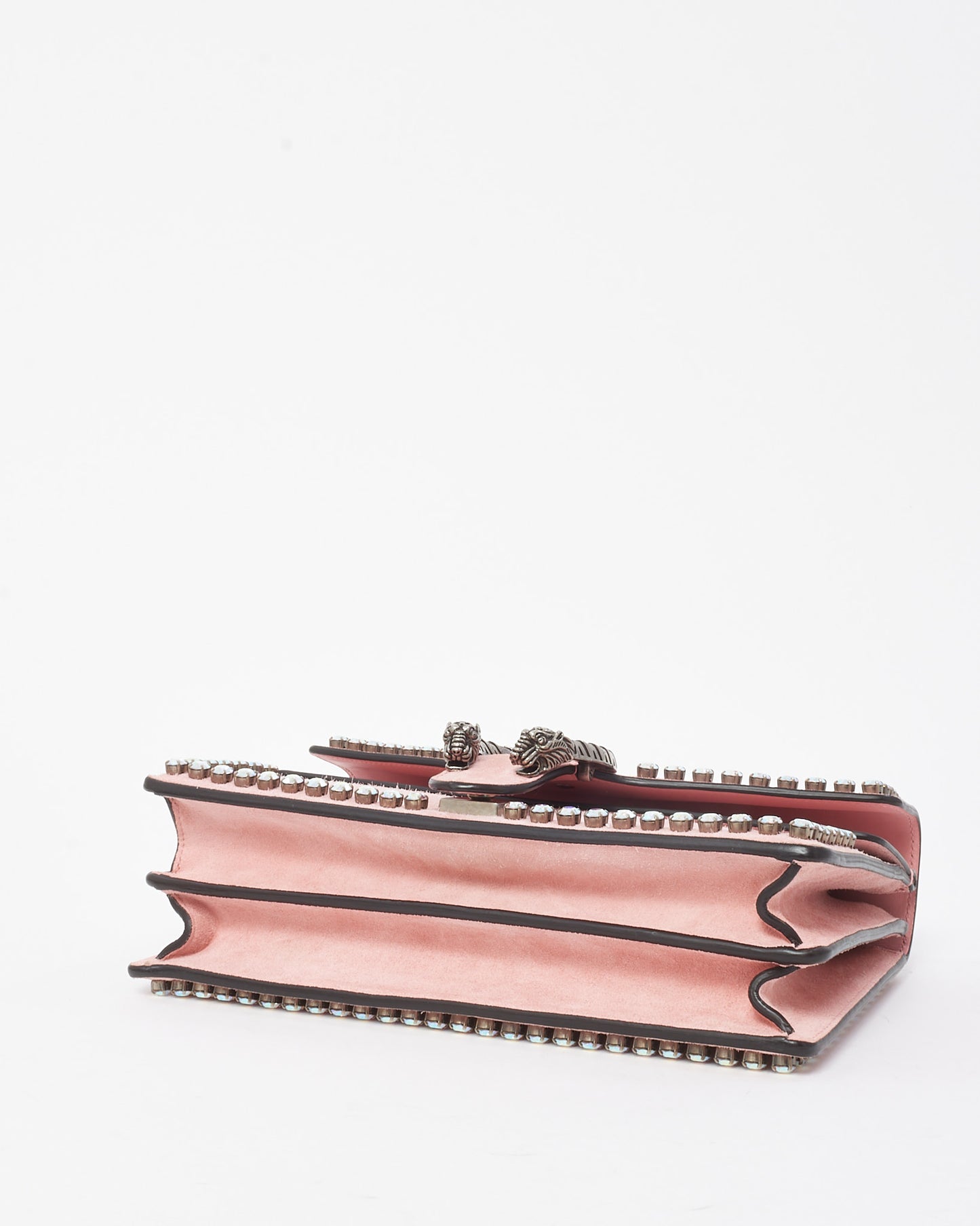 Gucci Pink Suede and Crystal Small Dionysus Shoulder Bag