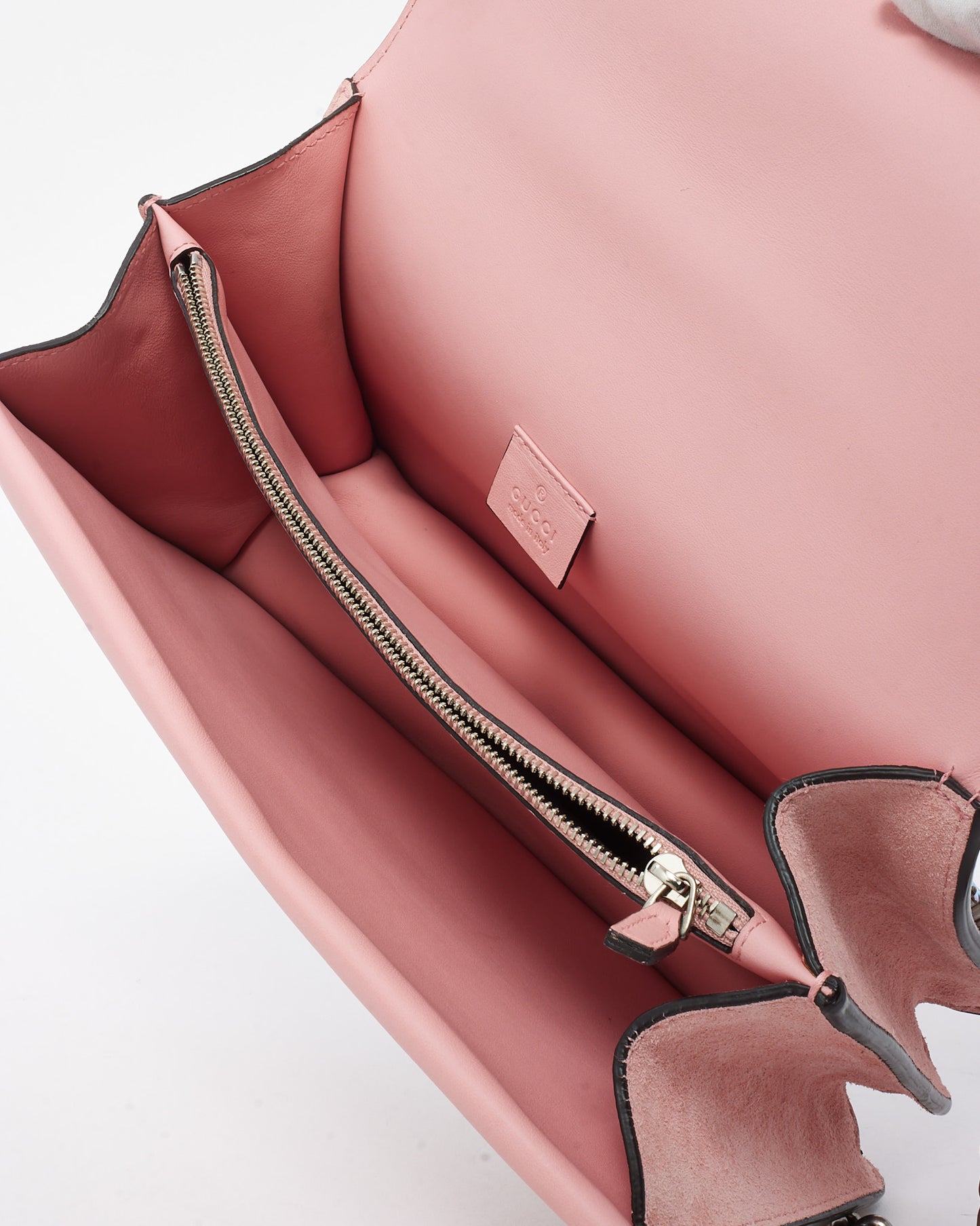 Gucci Pink Suede and Crystal Small Dionysus Shoulder Bag