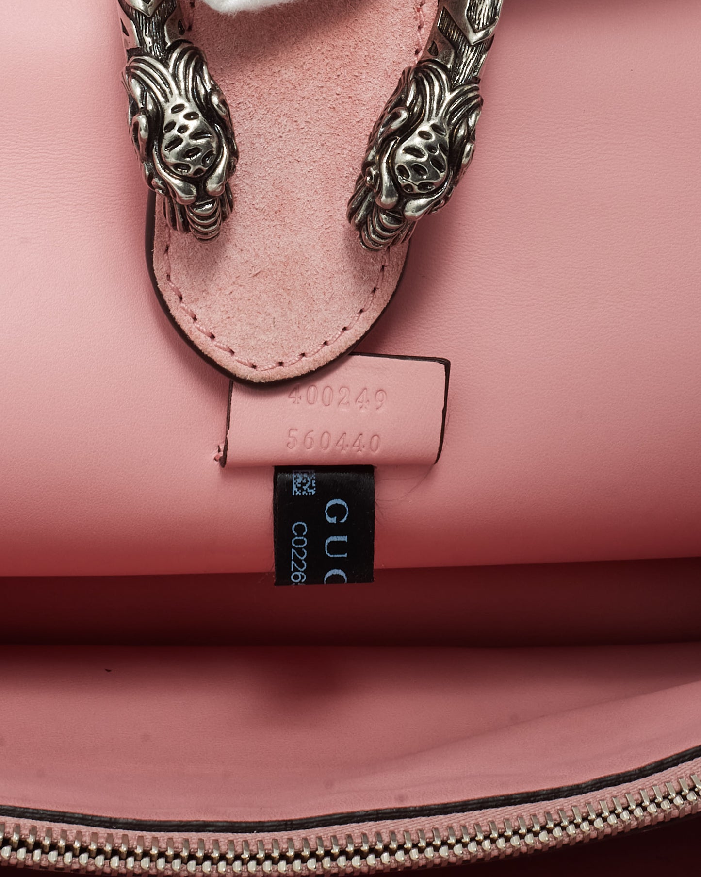 Gucci Pink Suede and Crystal Small Dionysus Shoulder Bag