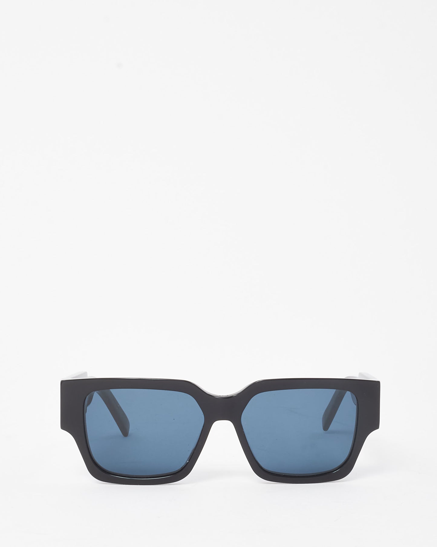 Dior Black Acetate Blue Lens CDsu 1090 Square Sunglasses