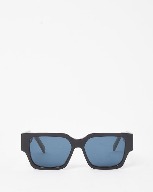 Dior Black Acetate Blue Lens CDsu 1090 Square Sunglasses