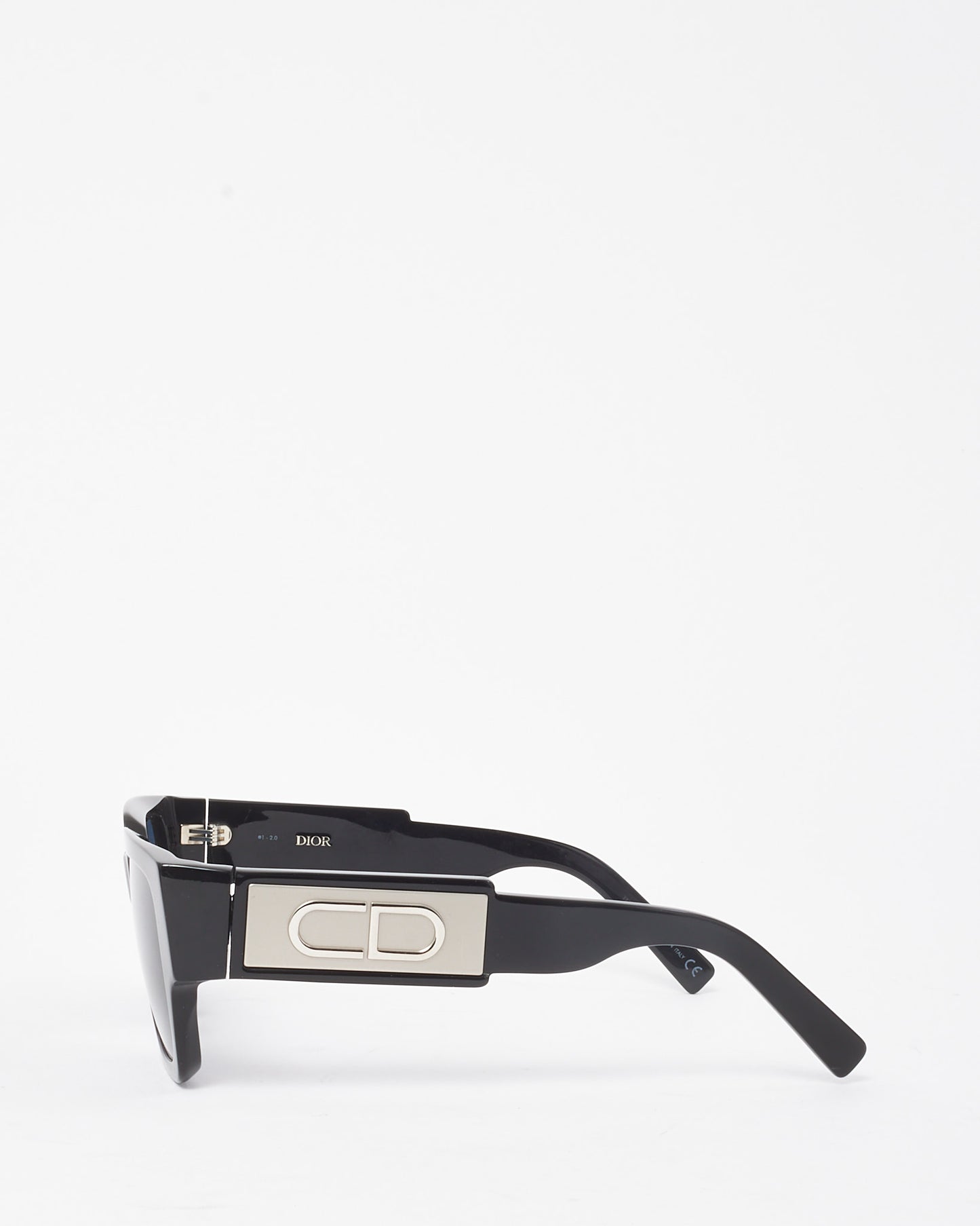 Dior Black Acetate Blue Lens CDsu 1090 Square Sunglasses