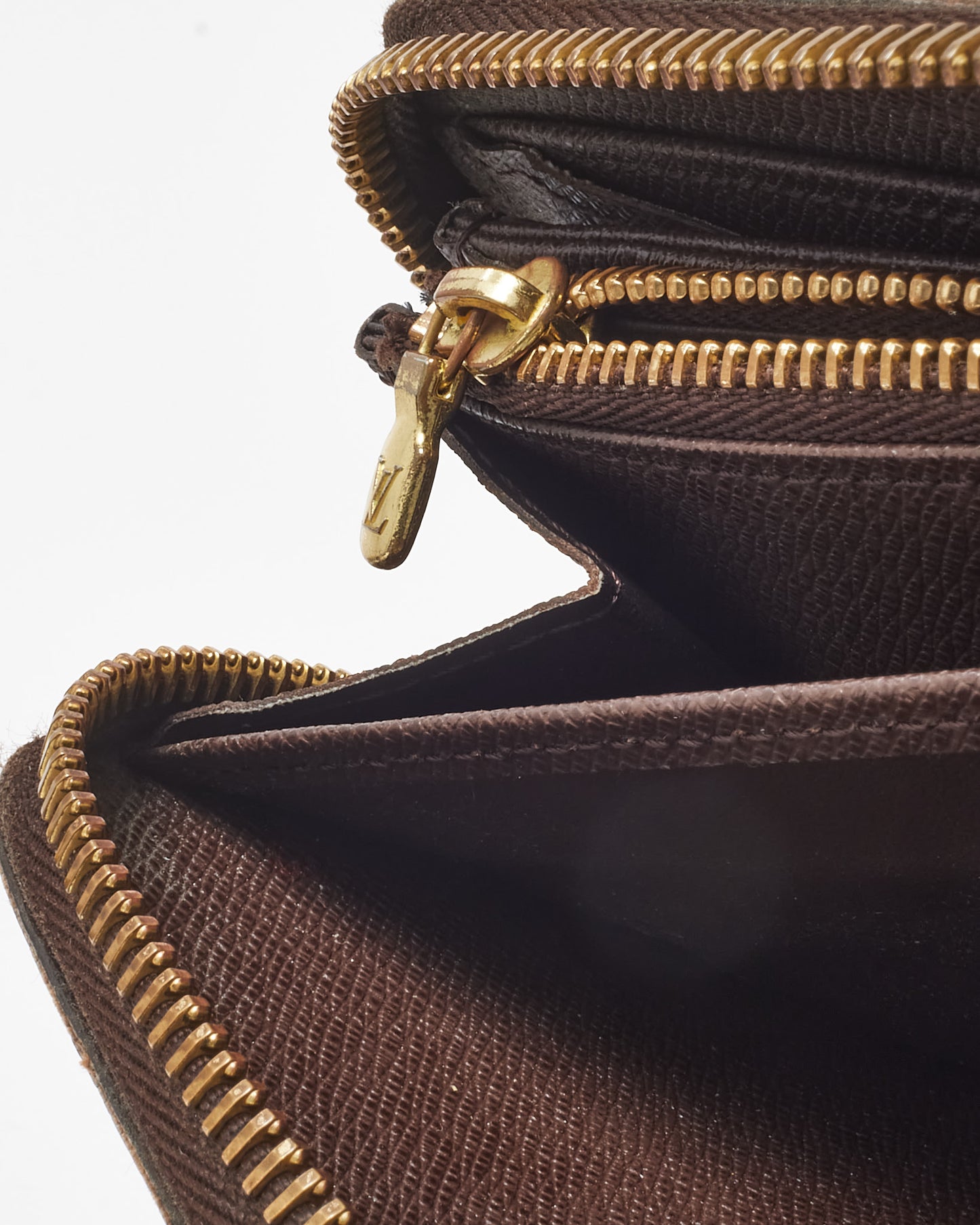 Louis Vuitton Damier Ebene Coated Canvas Long Zippy Wallet