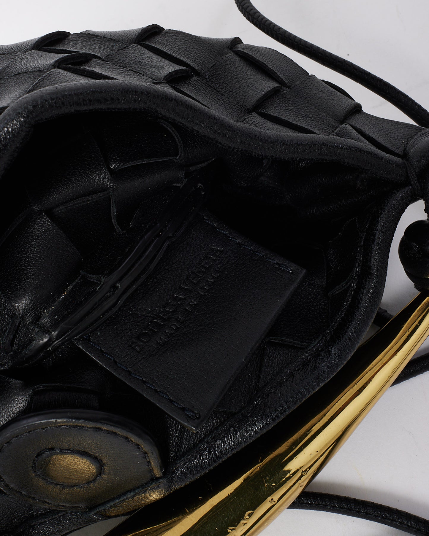 Bottega Veneta Black Intrecciato leather Baby Sardine Crossbody Bag