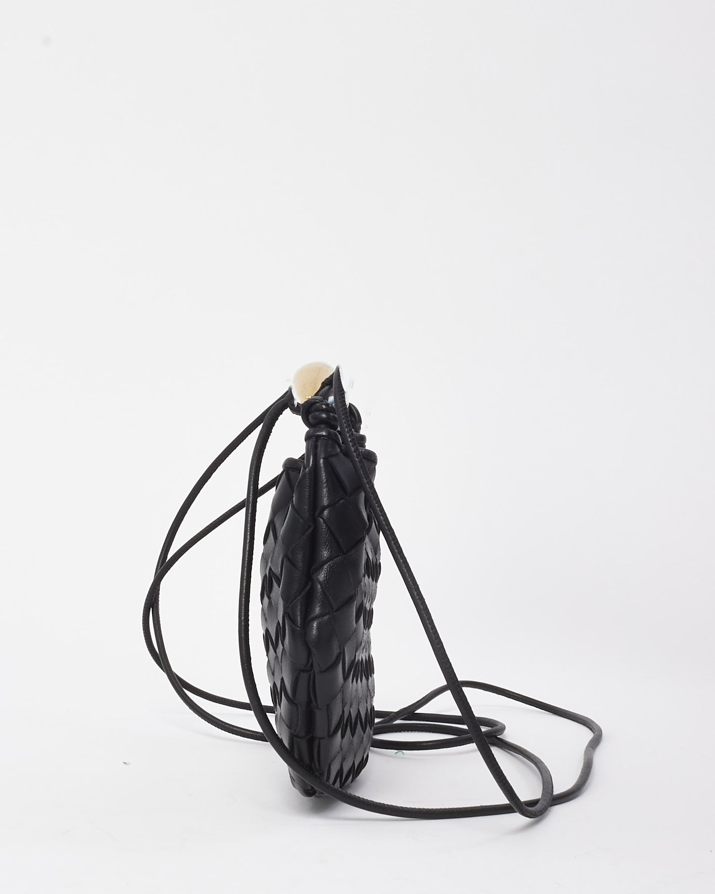 Bottega Veneta Black Intrecciato leather Baby Sardine Crossbody Bag