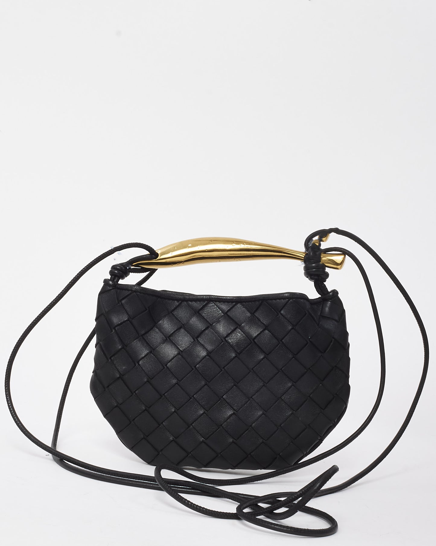 Bottega Veneta Black Intrecciato leather Baby Sardine Crossbody Bag