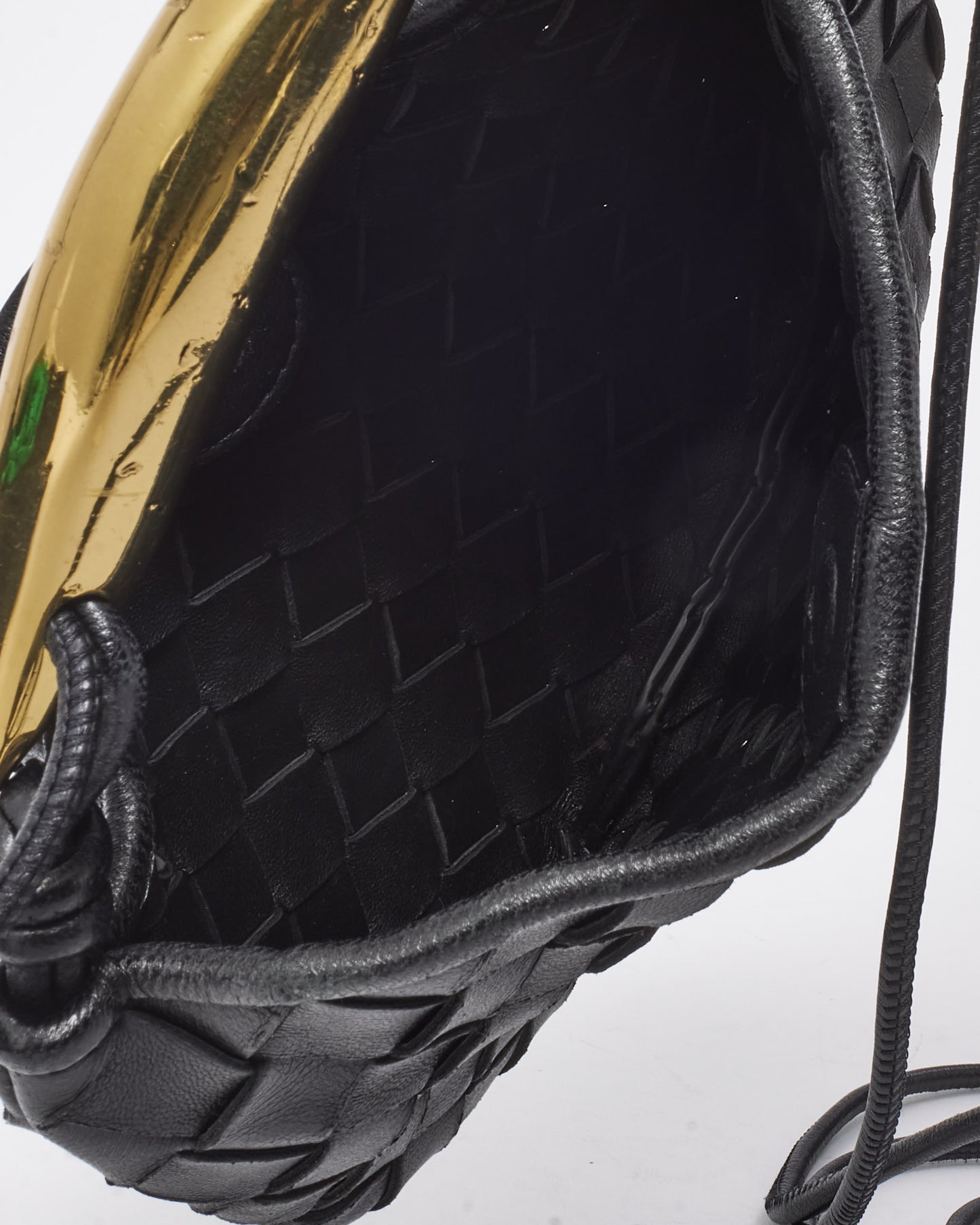 Bottega Veneta Black Intrecciato leather Baby Sardine Crossbody Bag