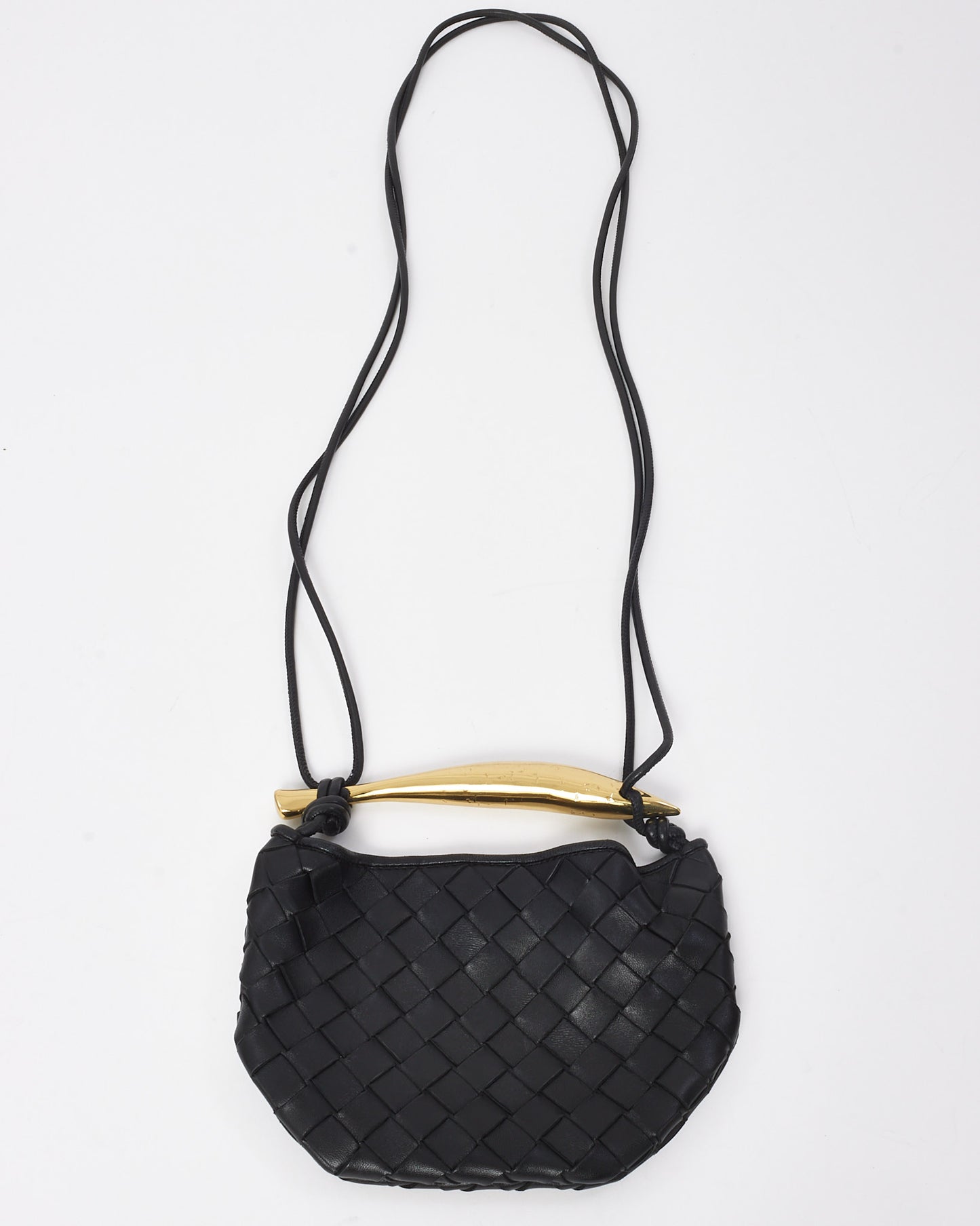 Bottega Veneta Black Intrecciato leather Baby Sardine Crossbody Bag