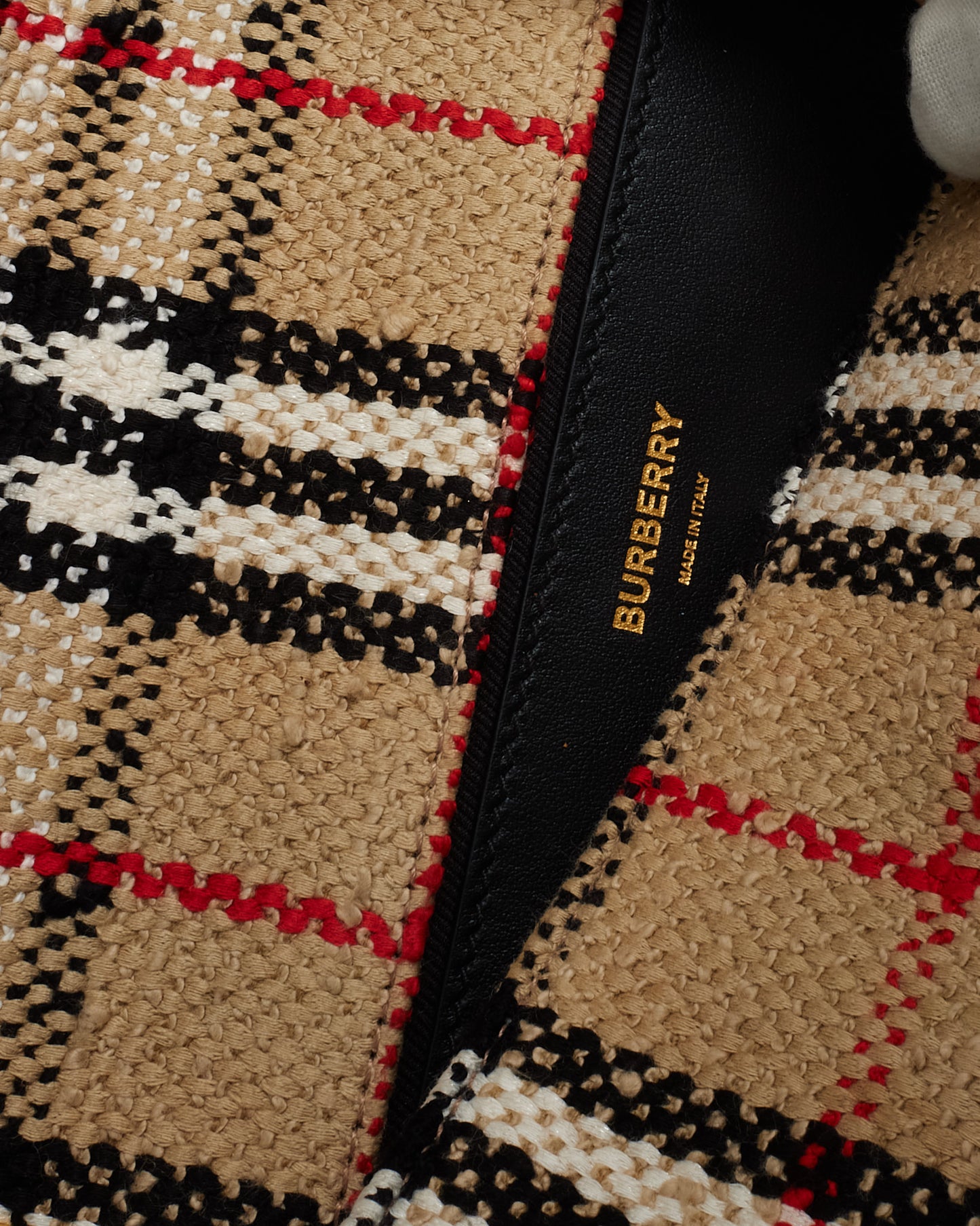 Burberry Archive Beige Tweed Small Lola Shoulder Bag