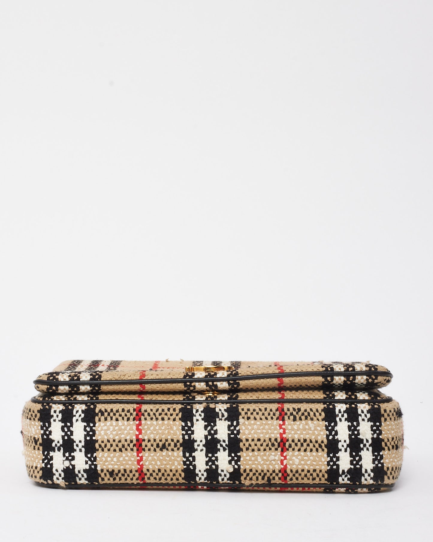 Burberry Archive Beige Tweed Small Lola Shoulder Bag