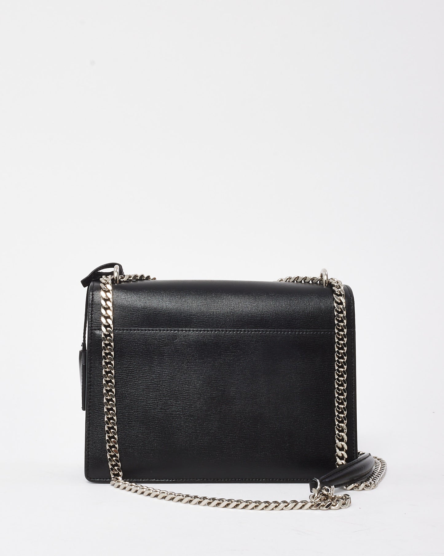 Saint Laurent Black Smooth Leather Medium Sunset Bag SHW